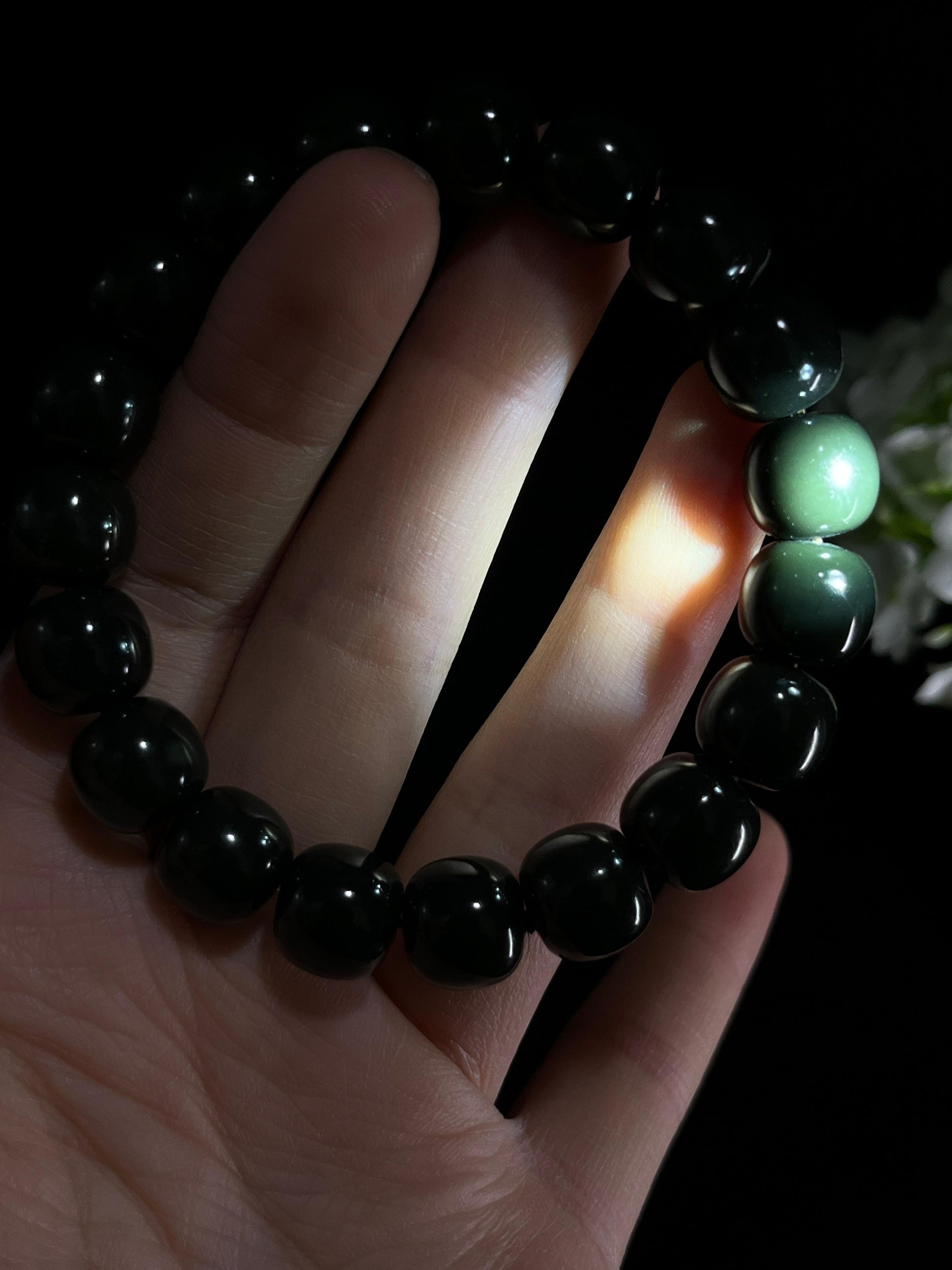 和田玉精品黑青手串（卡11）（yc250560）