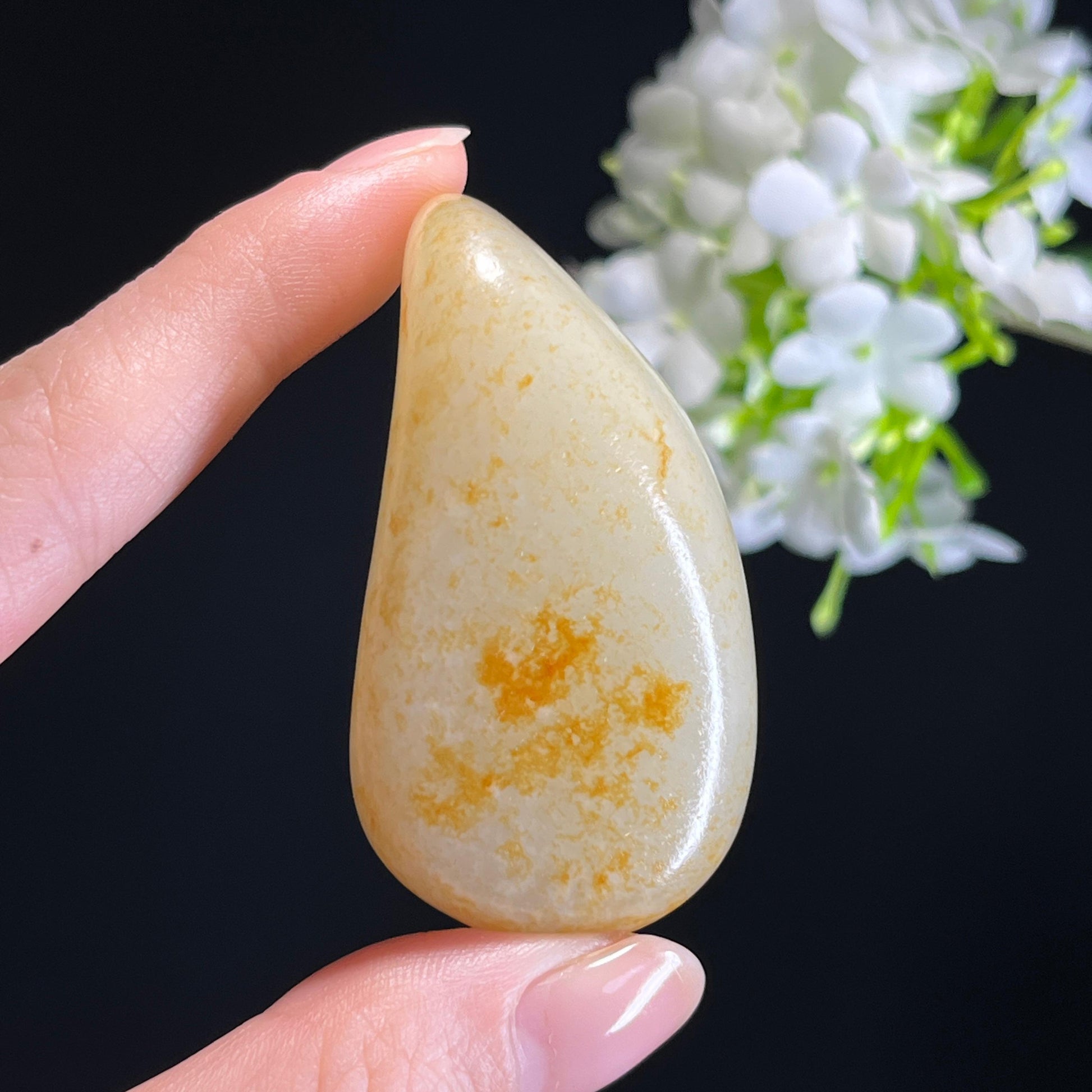 和田玉白玉“金玉沐光”通体洒金皮籽料（yc334100）