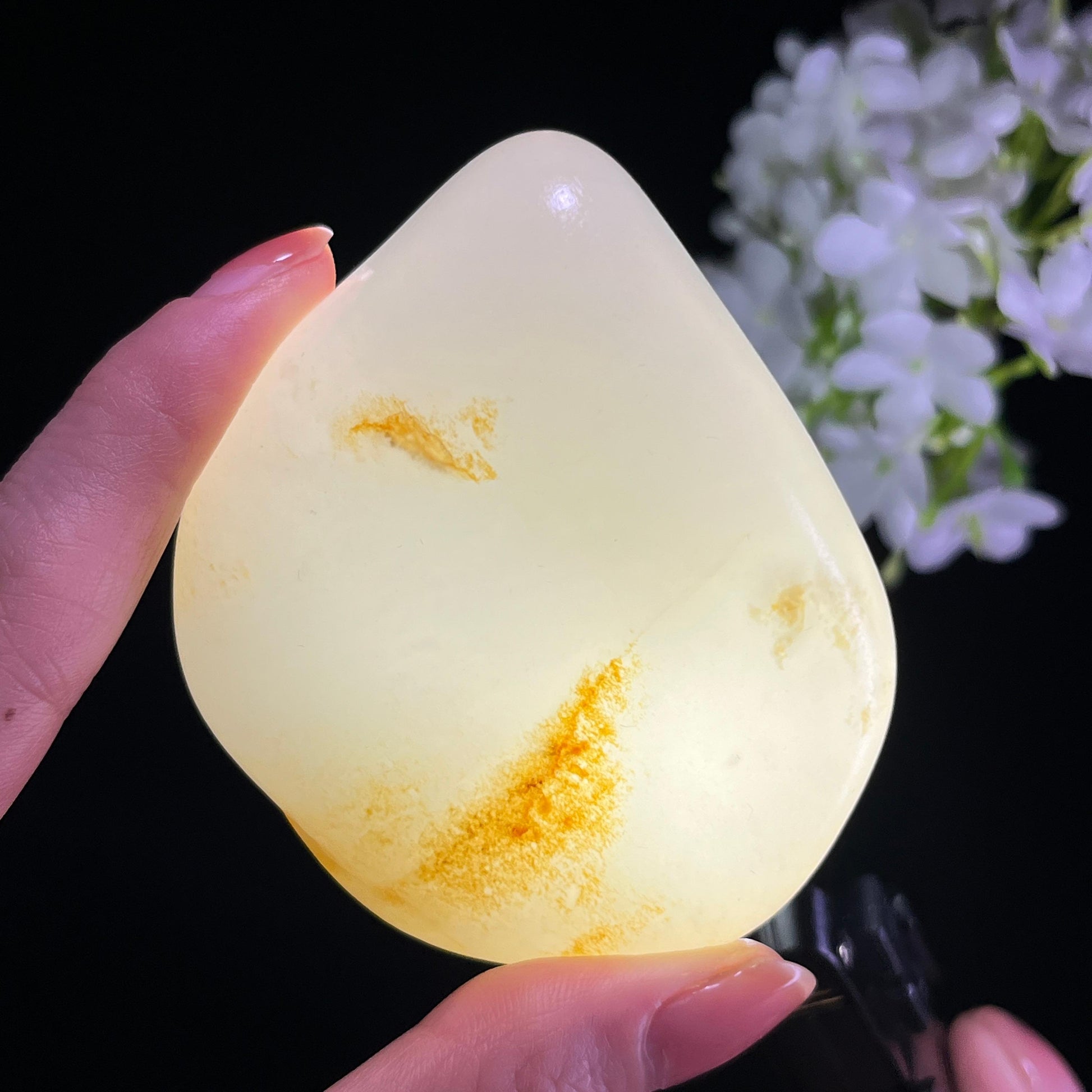 和田玉白玉“流霞掠雪”洒金皮籽料（yc345796）