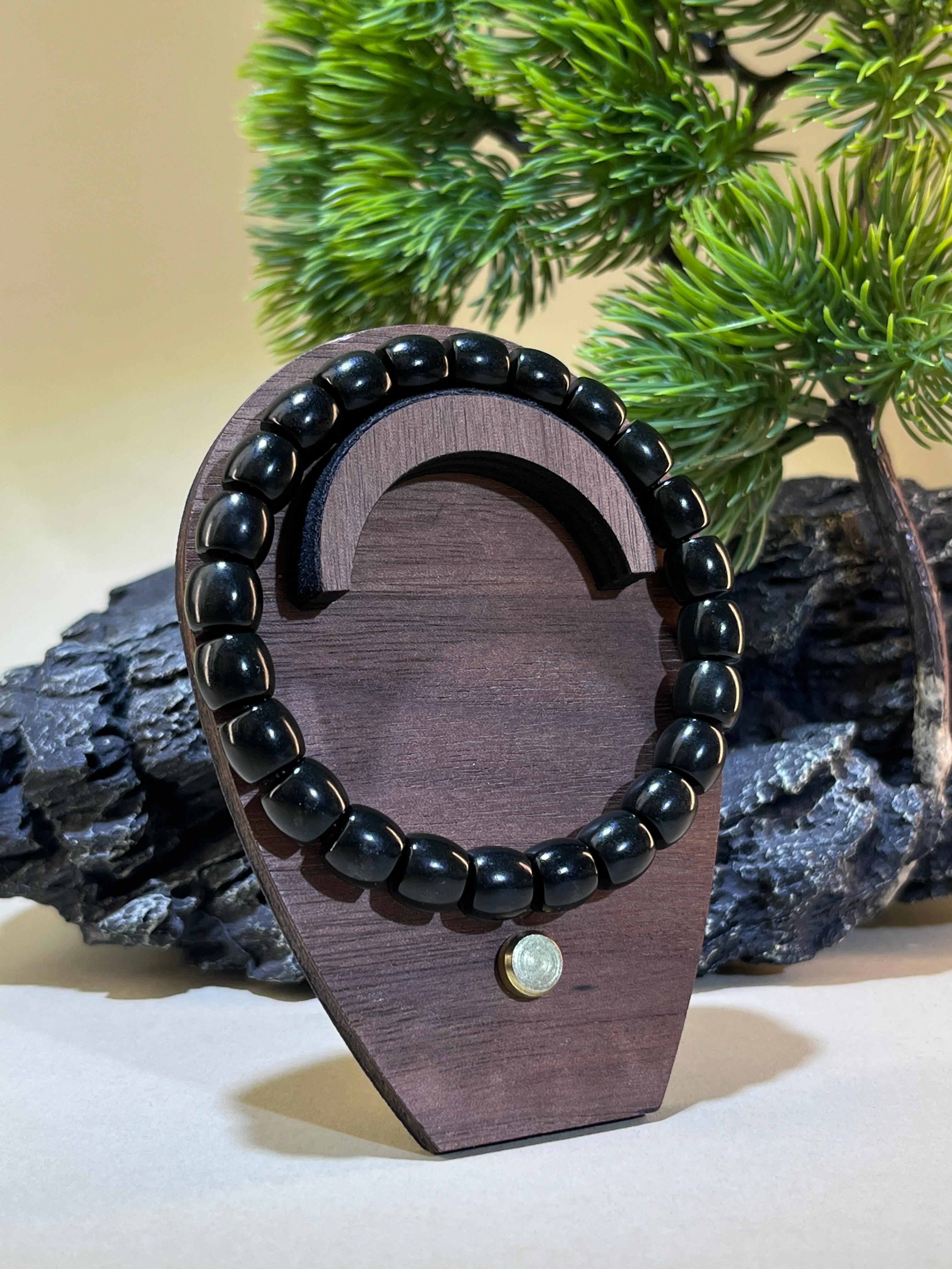 2025.9.12日常视频料，和田玉籽料黑青老型珠手串（9卡）（yc222805