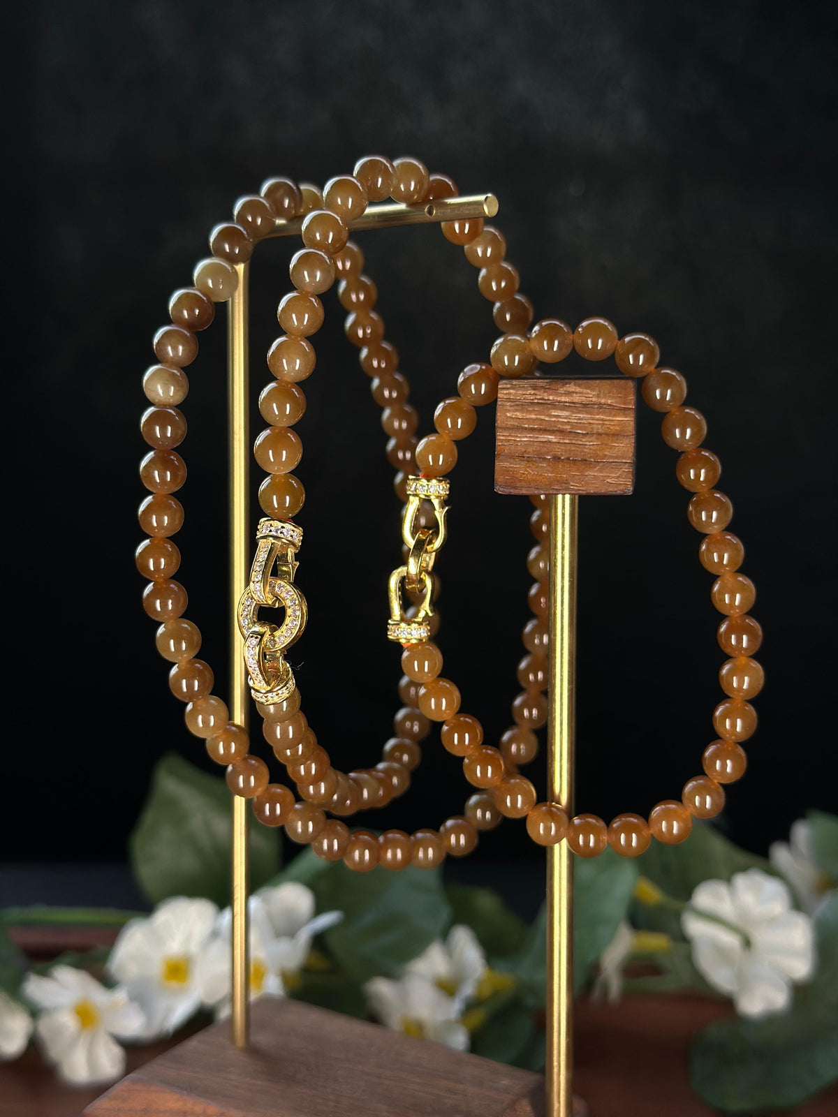 和田玉糖玉项链手串两件套（yc727730）