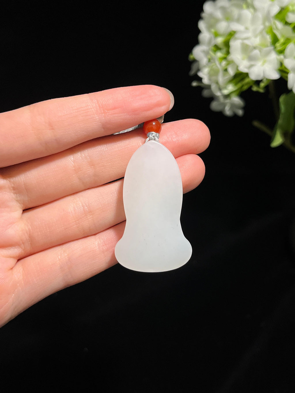 和田玉白玉观音雕刻挂件（yc250393）