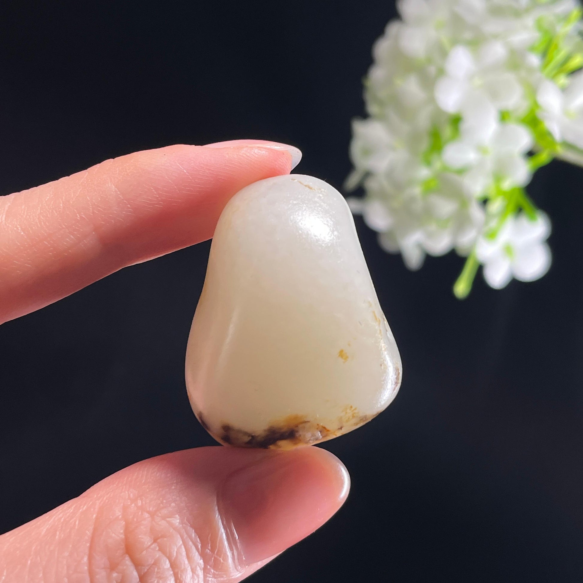 和田玉“晴光落玉”白玉洒金皮籽料（yc422537）