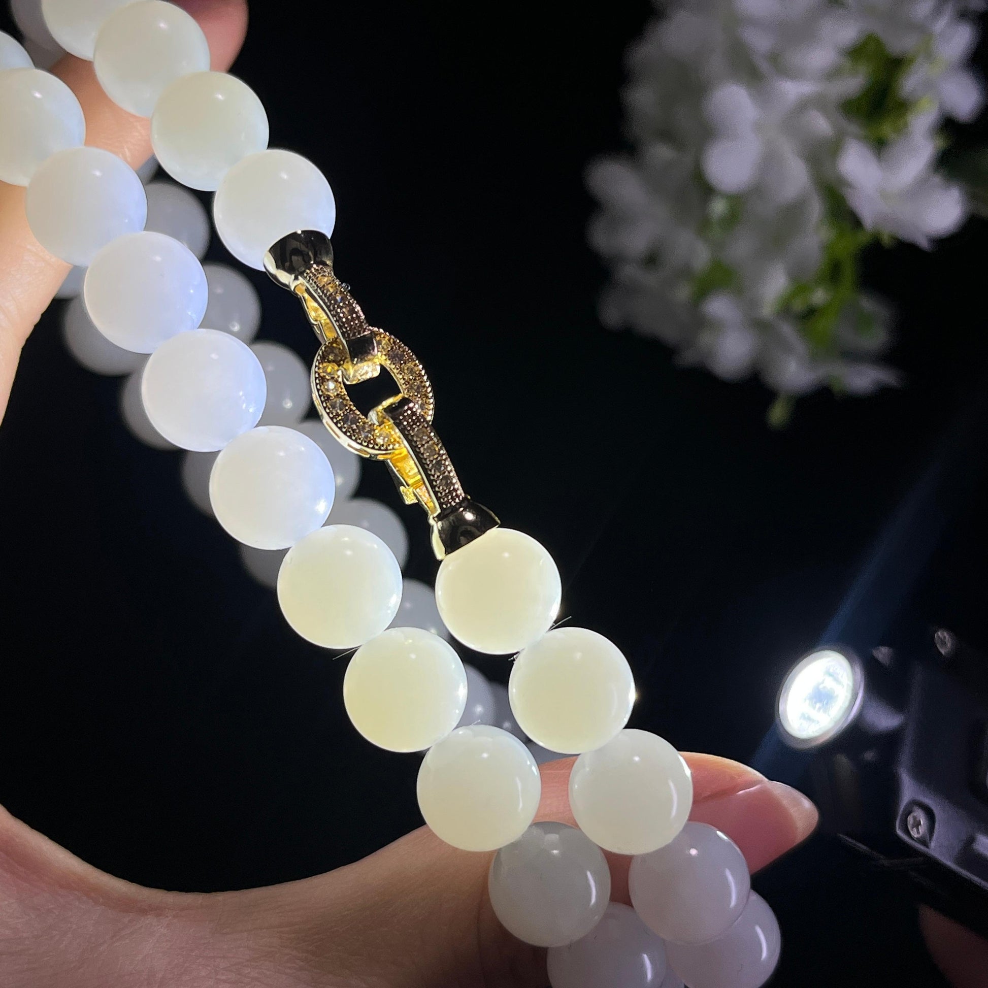 新疆天然和田玉羊脂白玉手持（yc349072）