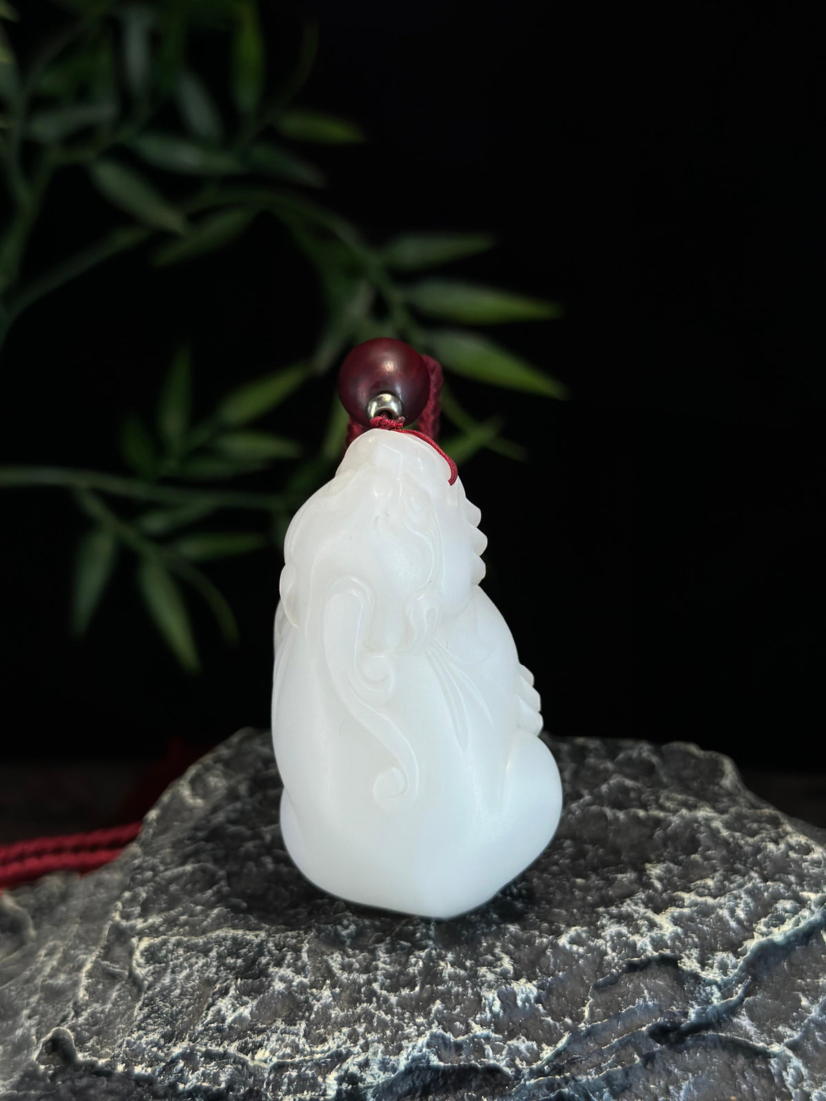 和田玉白玉貔貅手把件（yc732079）