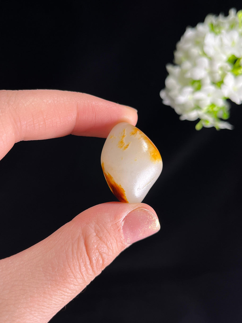 和田玉高青白聚红皮“千年胡杨树”象形籽料原石（yc265074）