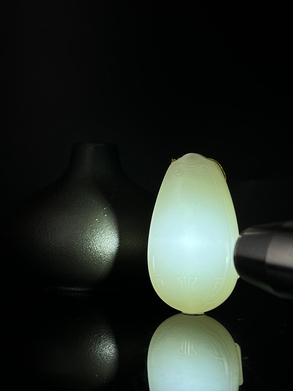 和田玉白玉无事牌（yc241011）