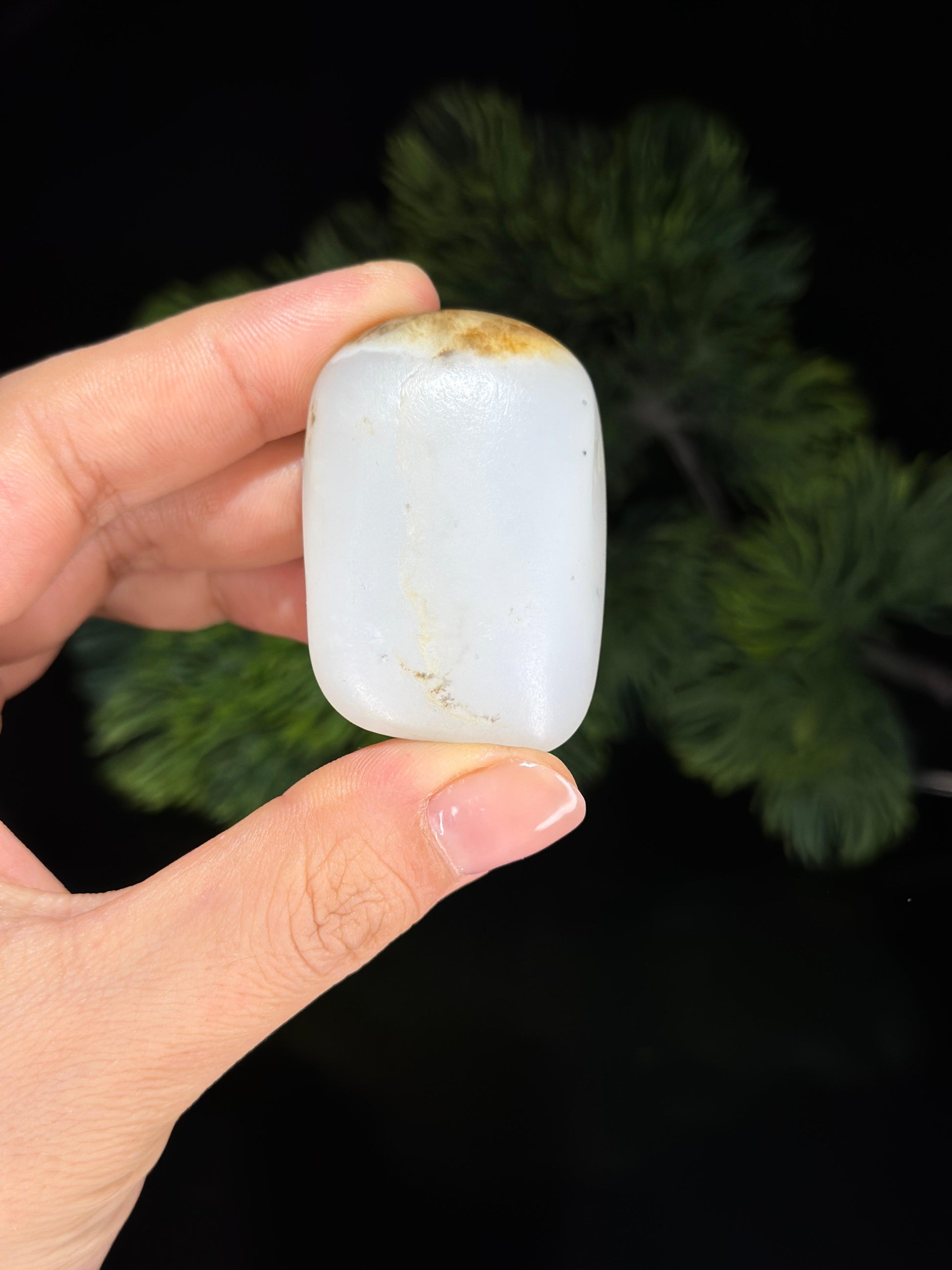 新疆和田玉一级白秋梨皮珍品牌型挂件籽（yc506831）