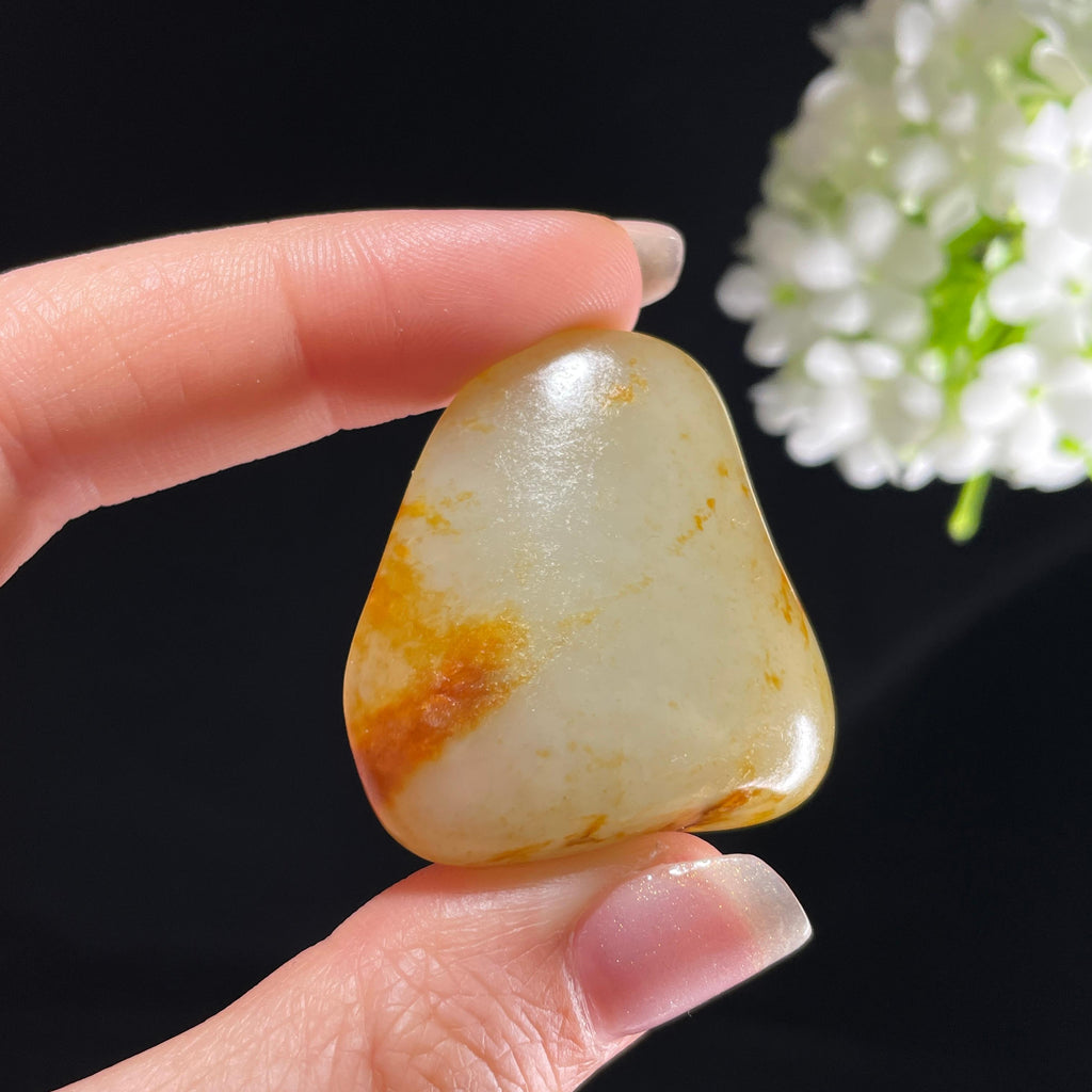 和田玉白玉“霞染玉肌”洒金皮聚红皮籽料（yc394052）