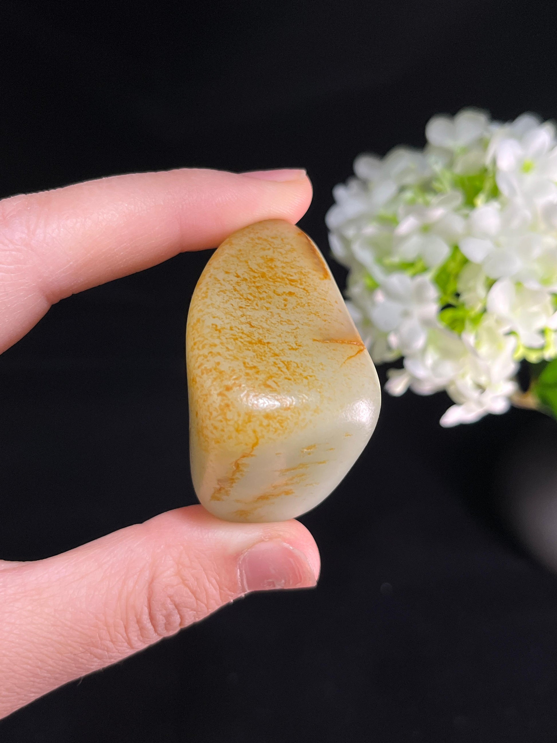 新疆和田玉虎皮洒金籽料原石（yc250944）
