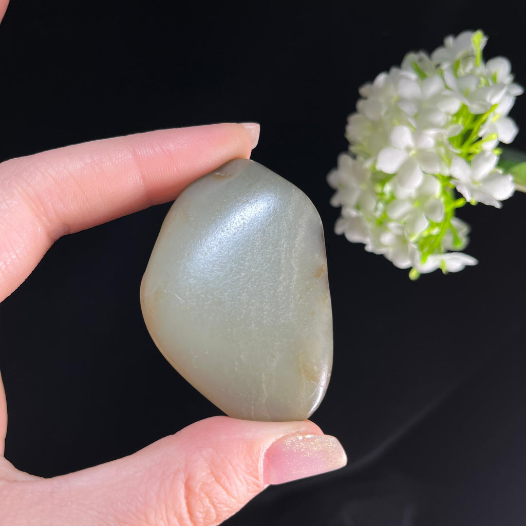和田玉青白玉“墨痕浸月”聚黑皮籽料（yc361032）