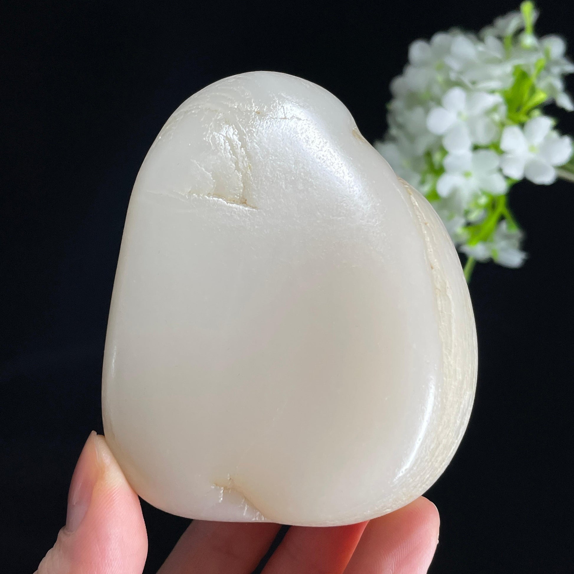 和田玉白玉“白璧凝光”淡糖籽料（yc411380）