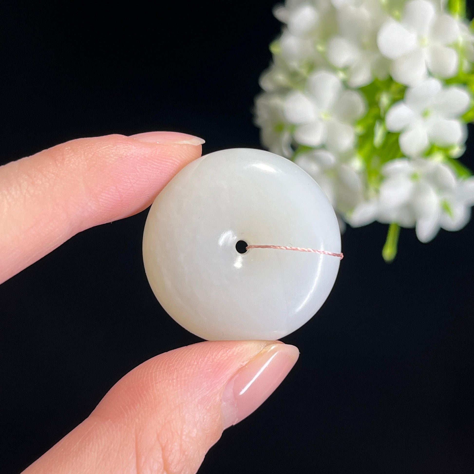 和田玉羊脂白玉平安扣（yc330139）