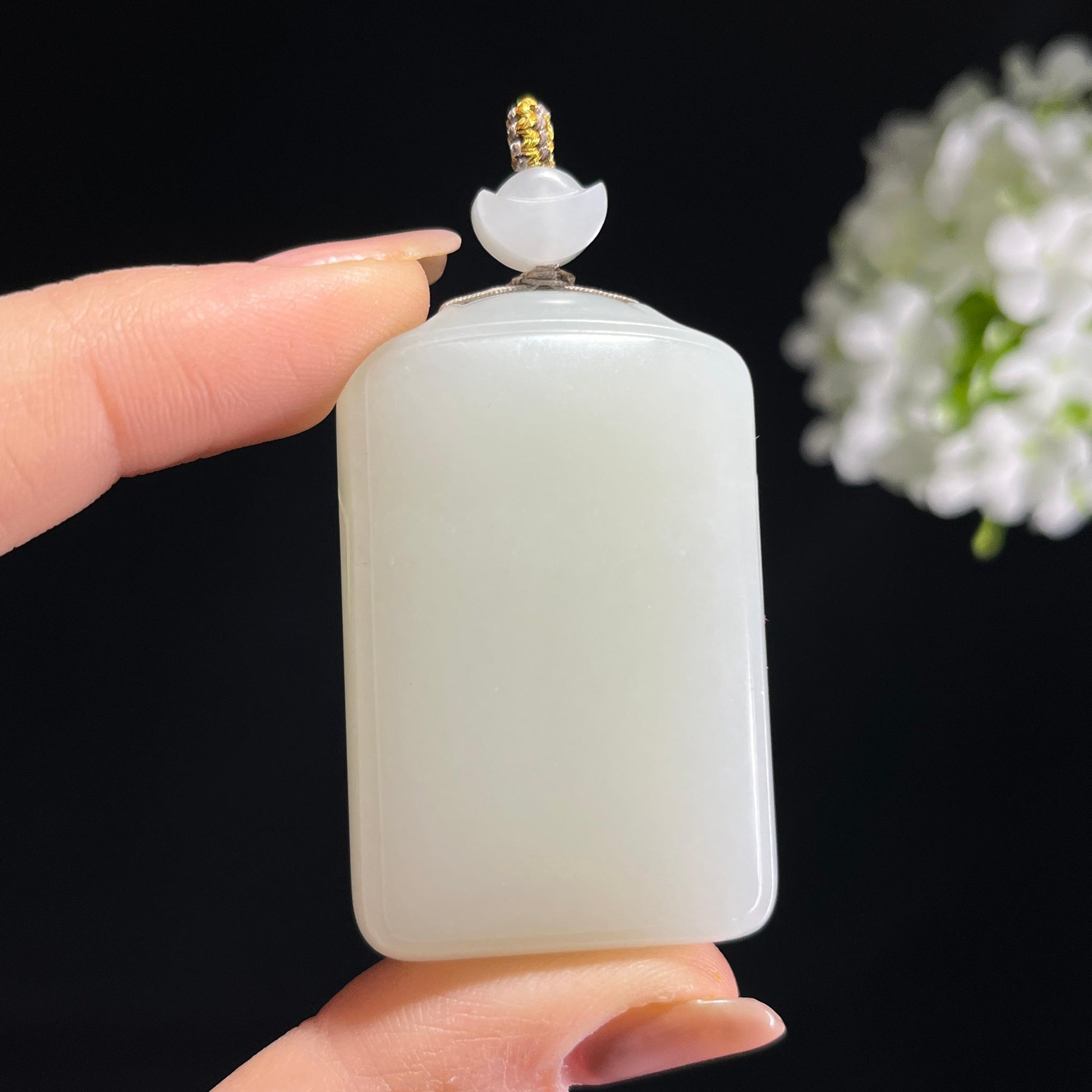 2026.3.31广告流，和田玉白玉籽料无事牌（yc372712）