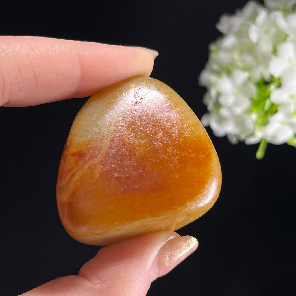 和田玉白玉“金红织锦”洒金皮聚红皮籽料（yc353550）