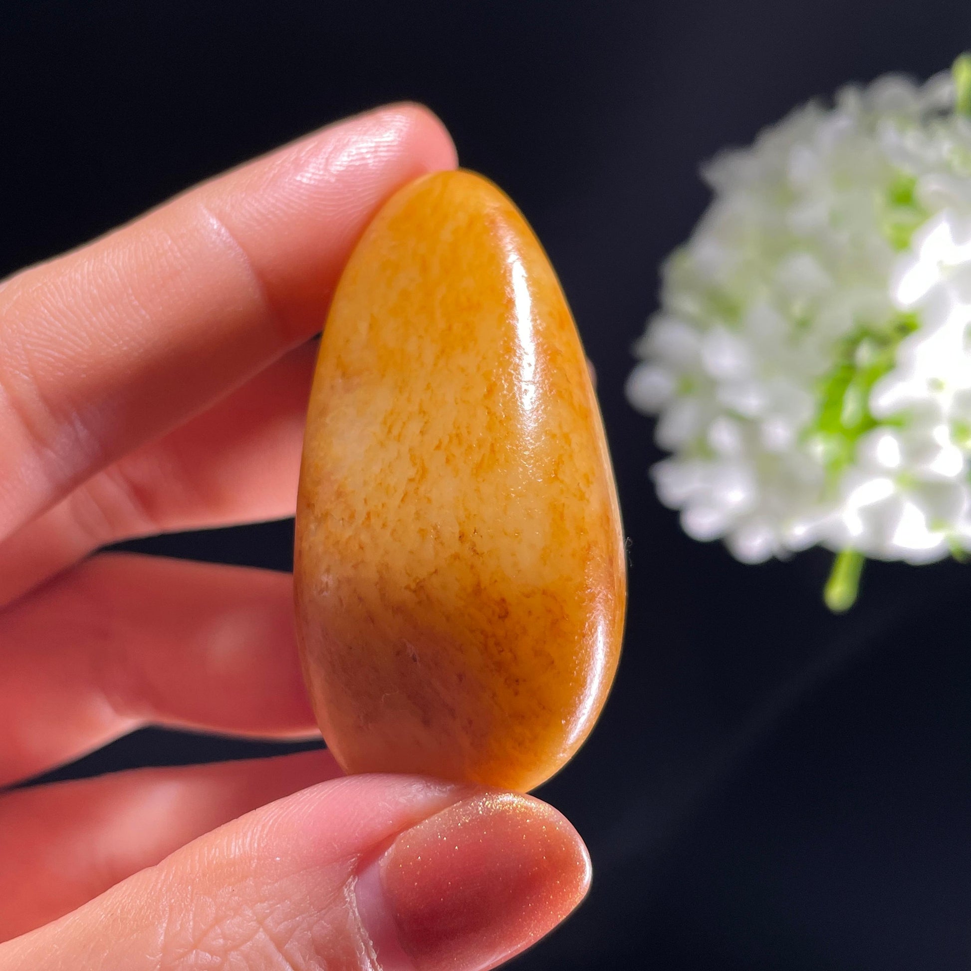 和田玉白玉通体洒金皮“暖云栖”金包银籽料（yc392648）