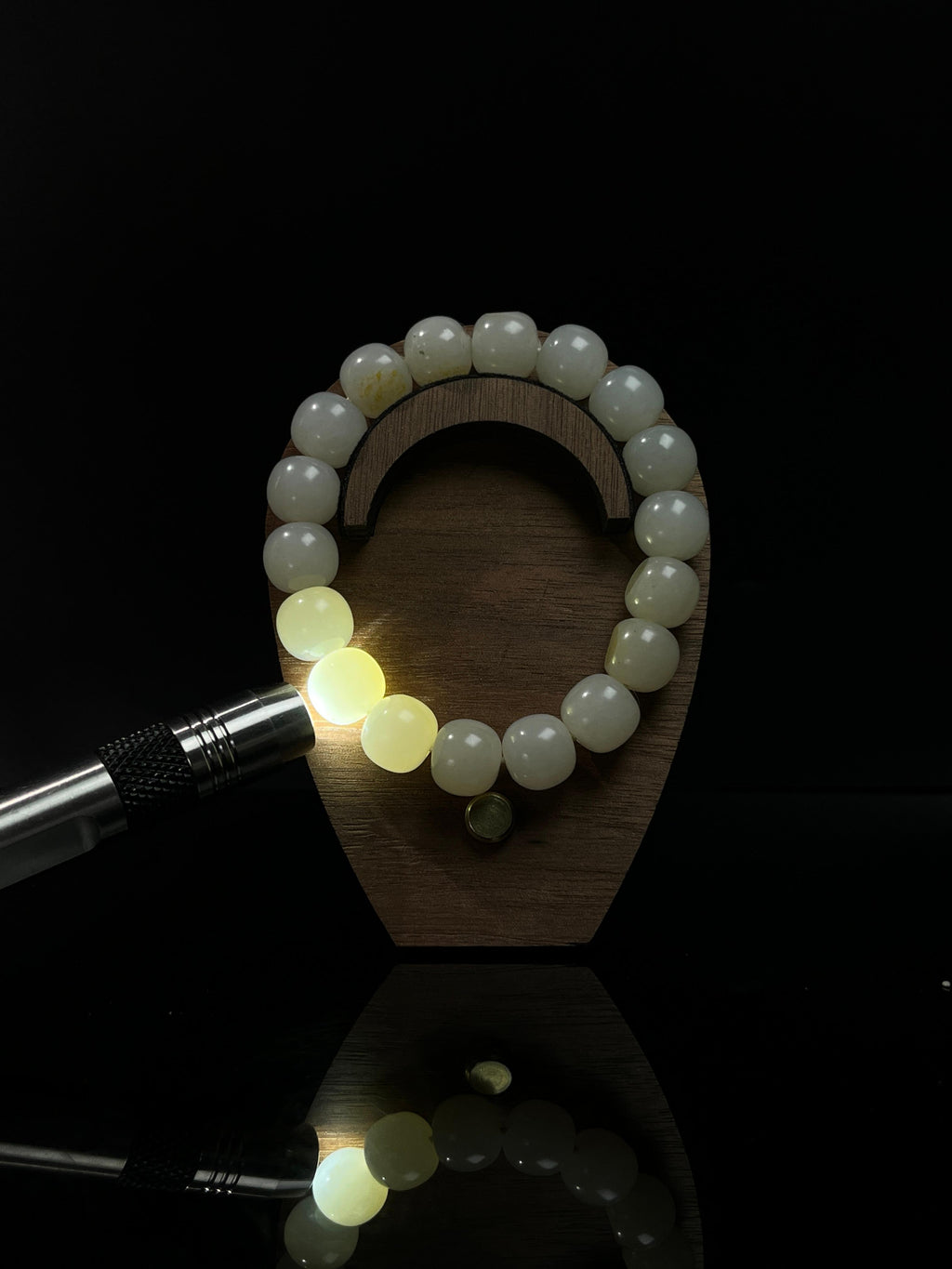 新疆和田玉籽料白玉手串1（yc240705）