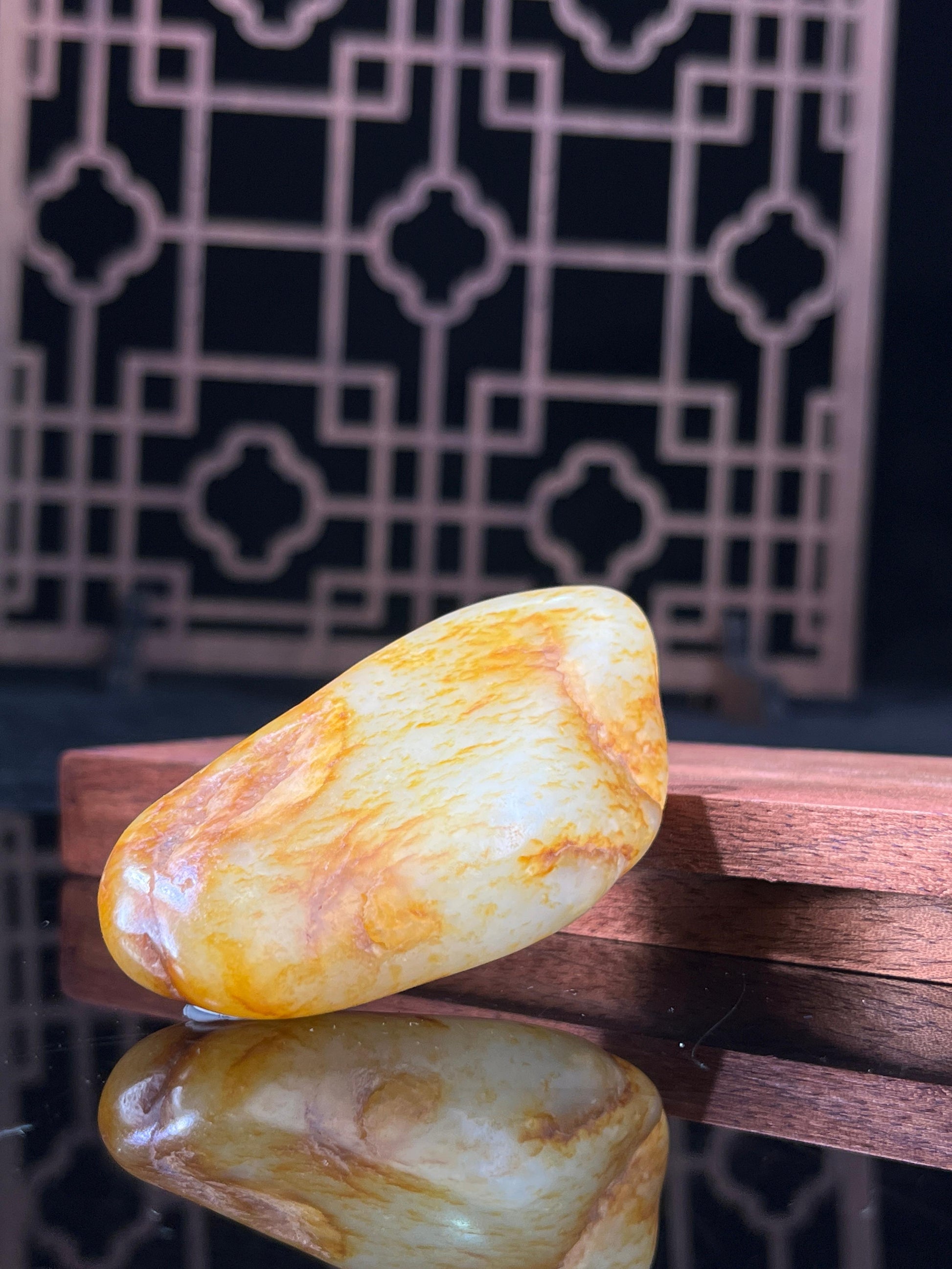 新疆和田玉白玉籽料原石洒金皮挂件11（yc234081）