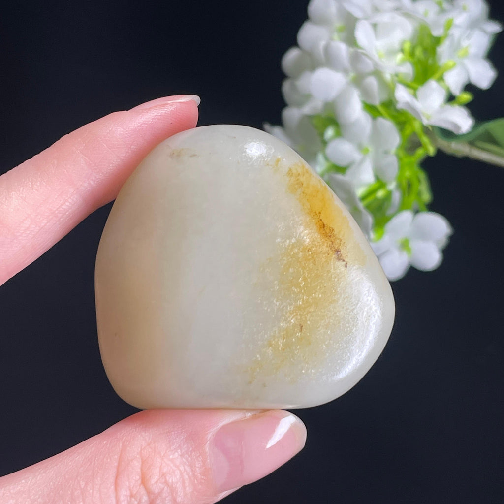和田玉白玉“玉砚留痕”洒黄皮籽料（yc316500）