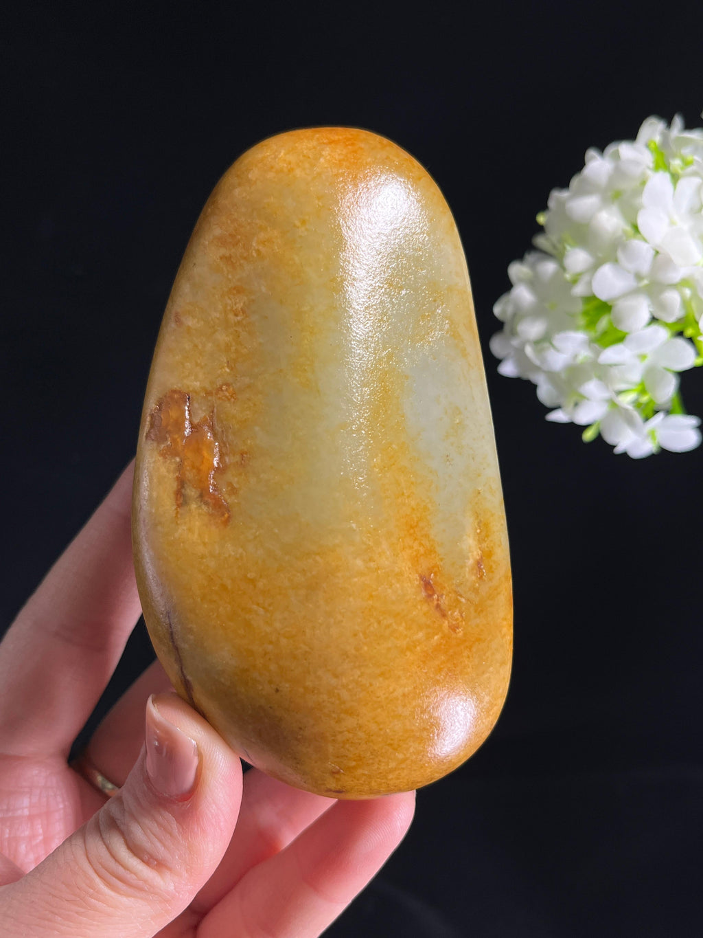和田玉白玉聚黄皮“金糖福韵”籽料原石（yc278047）