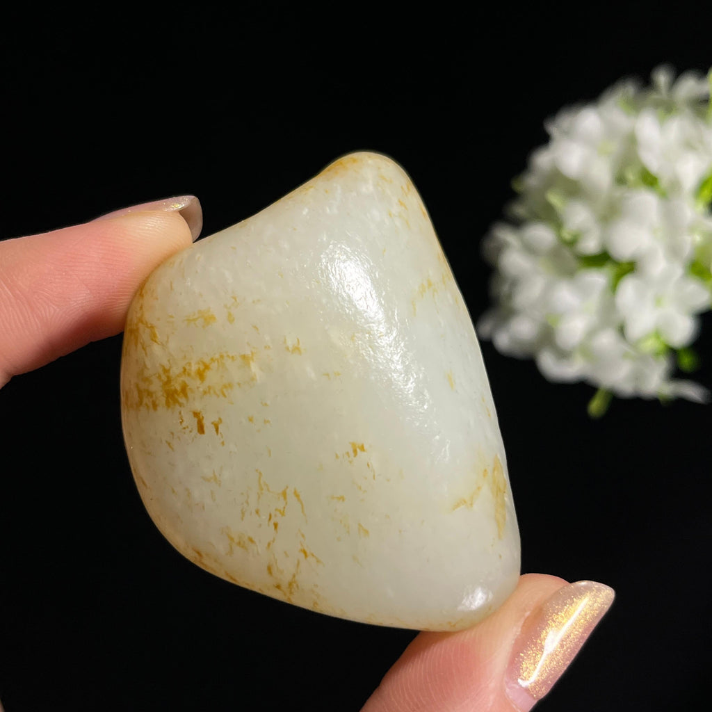 和田玉白玉洒金带沁皮“玉蕴金络”籽料原石（yc302108）