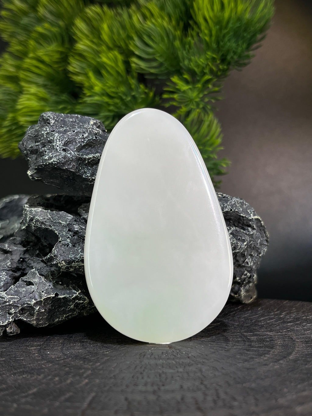 和田玉青海料白玉观音吊坠挂件（yc228078）