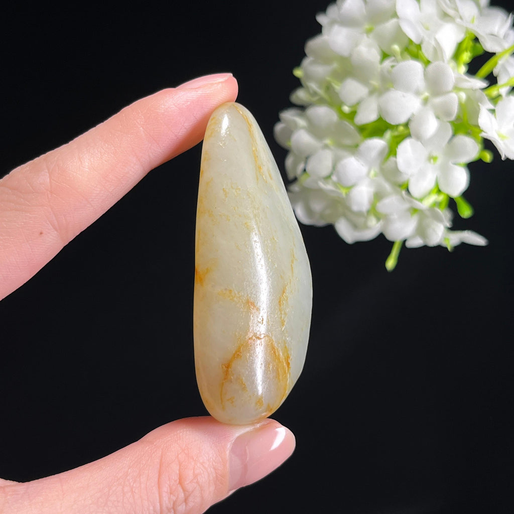 和田玉青白白玉洒金洒红皮“霞姿月韵”籽料（yc302877）