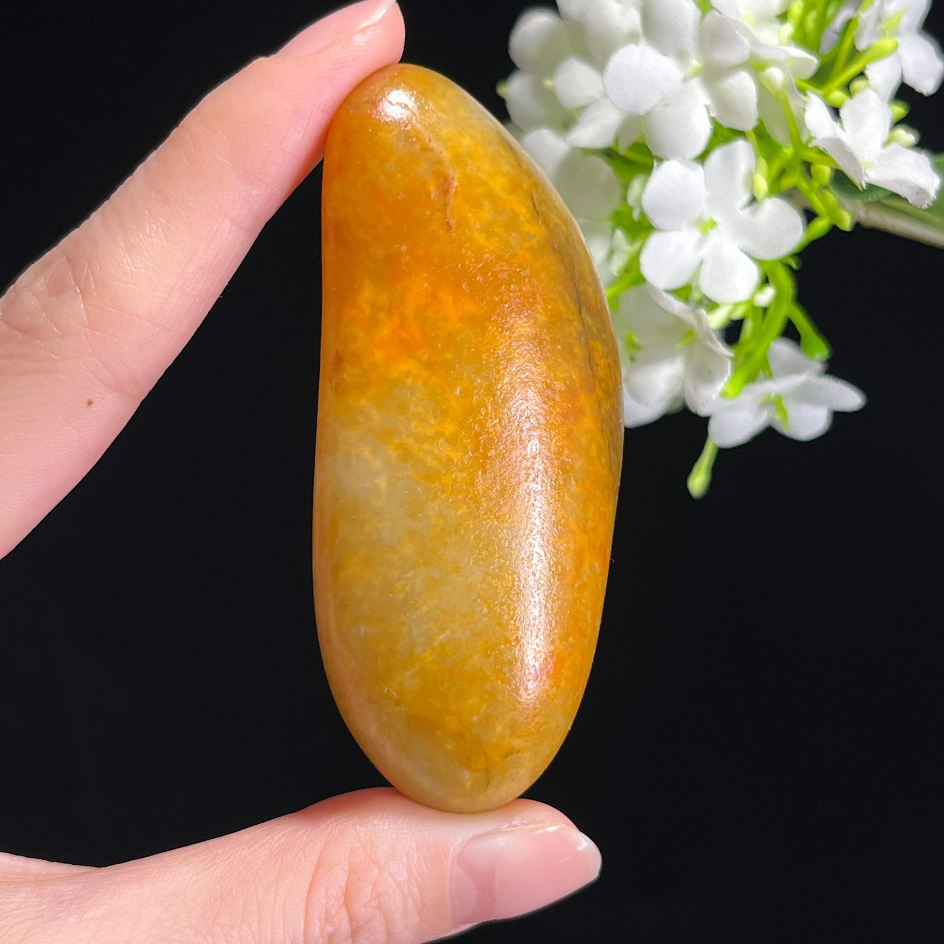 和田玉白玉通体洒金皮“丹砂金芒”特色籽料原石（yc308148）
