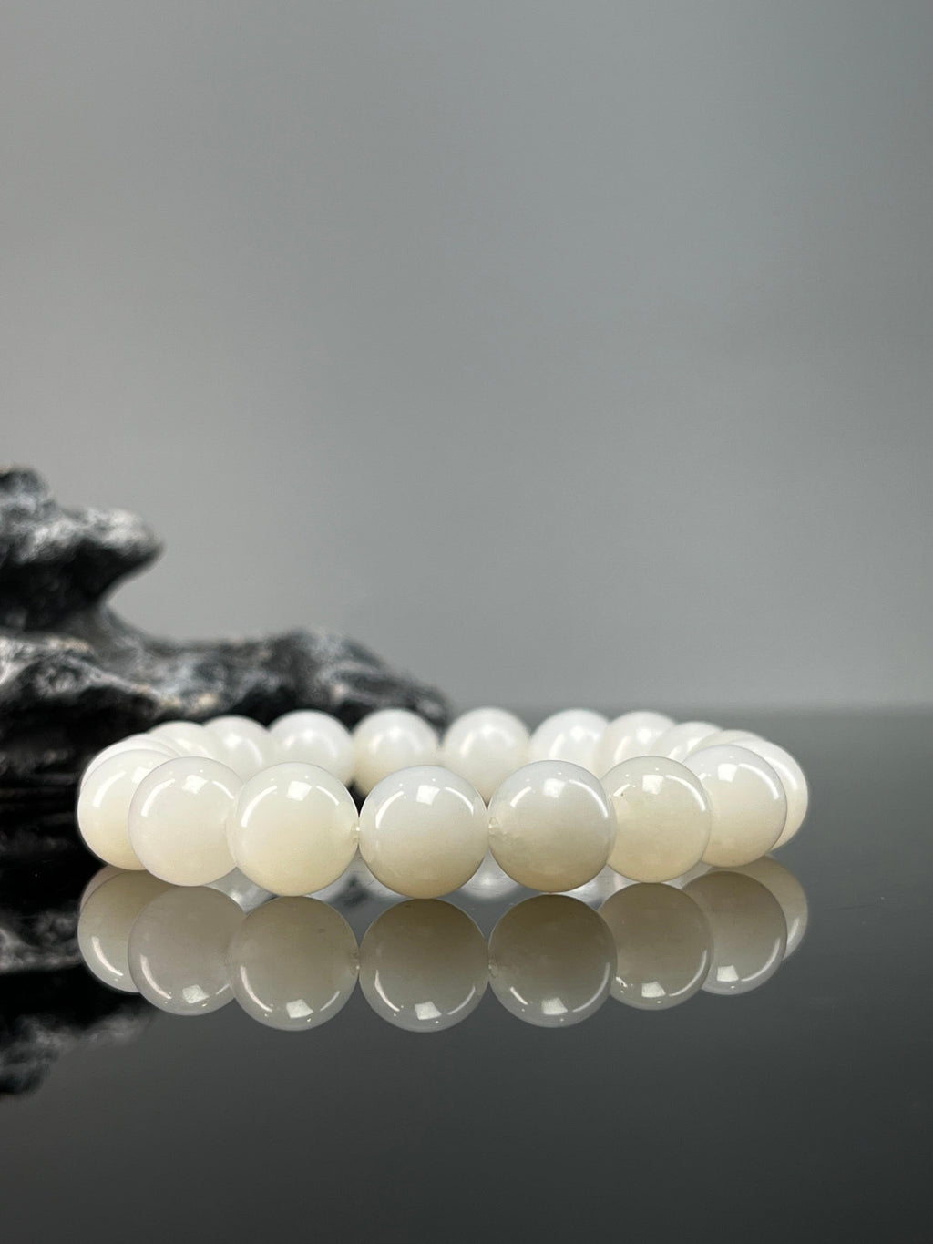 天然和田玉白玉手串（秒）（yc234044）