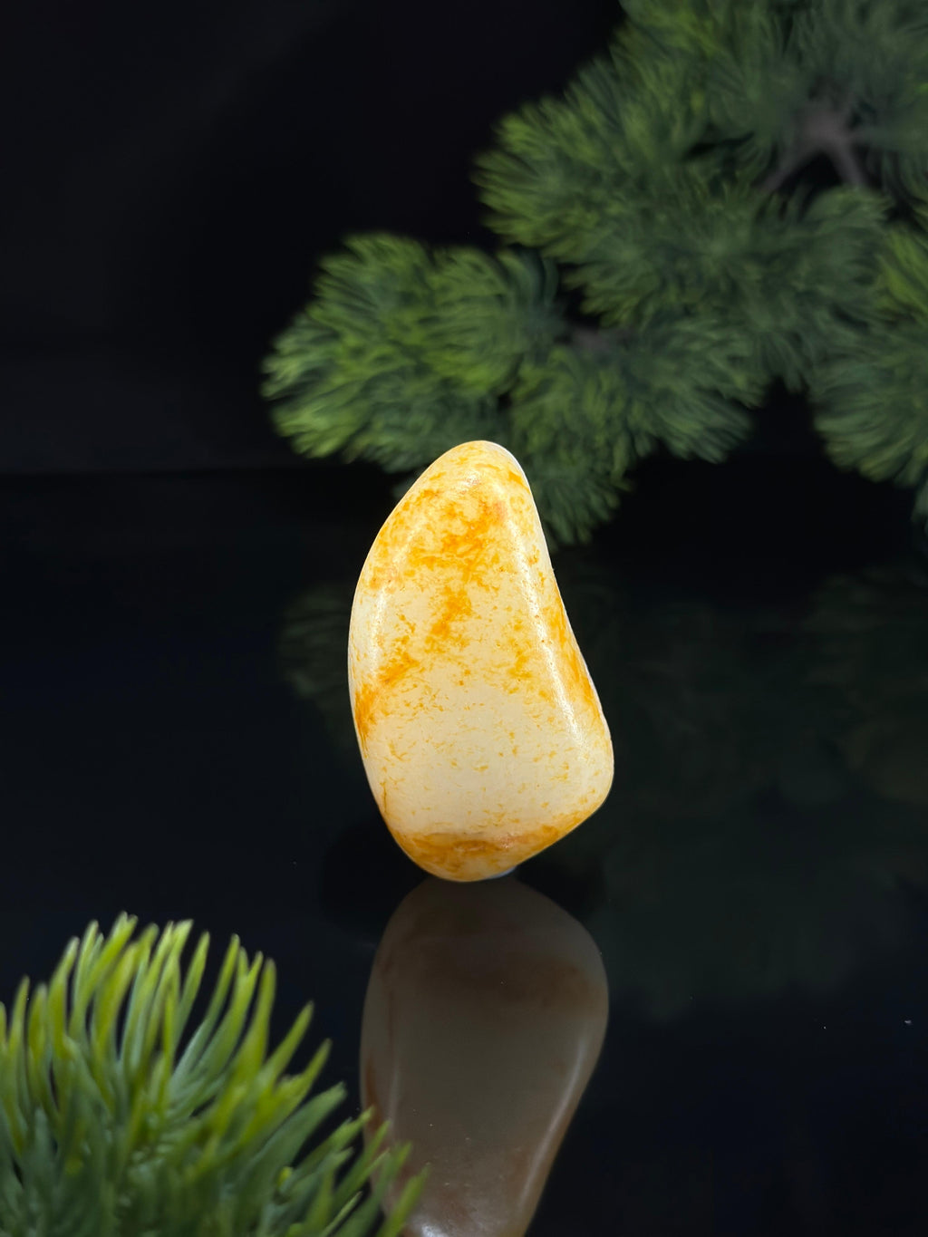 新疆和田玉白玉洒金皮珍品籽料手把件（yc539692）