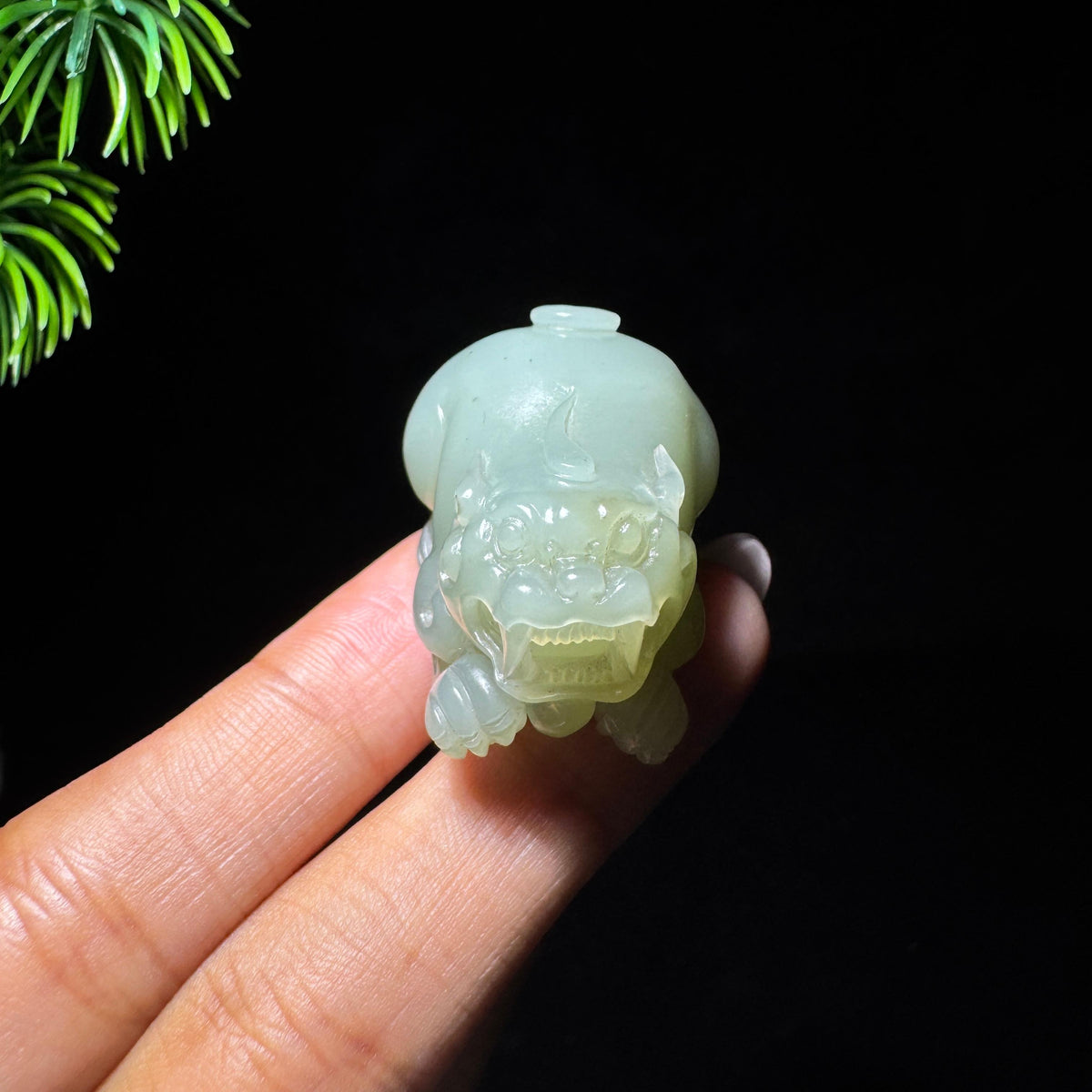 和田玉山料蓝调貔貅（yc735049）