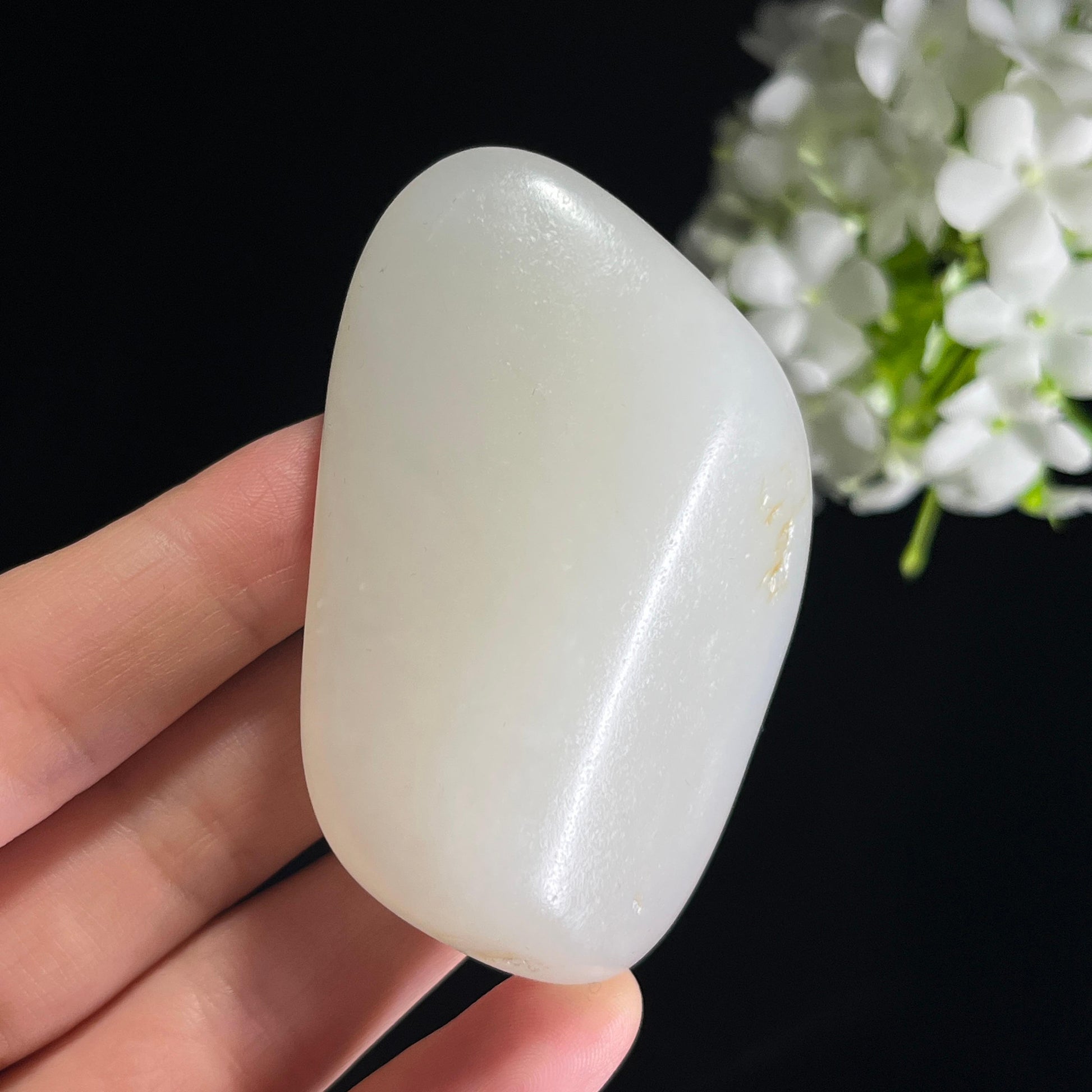 和田玉白玉“霜华映月”光白籽籽料（yc353876）