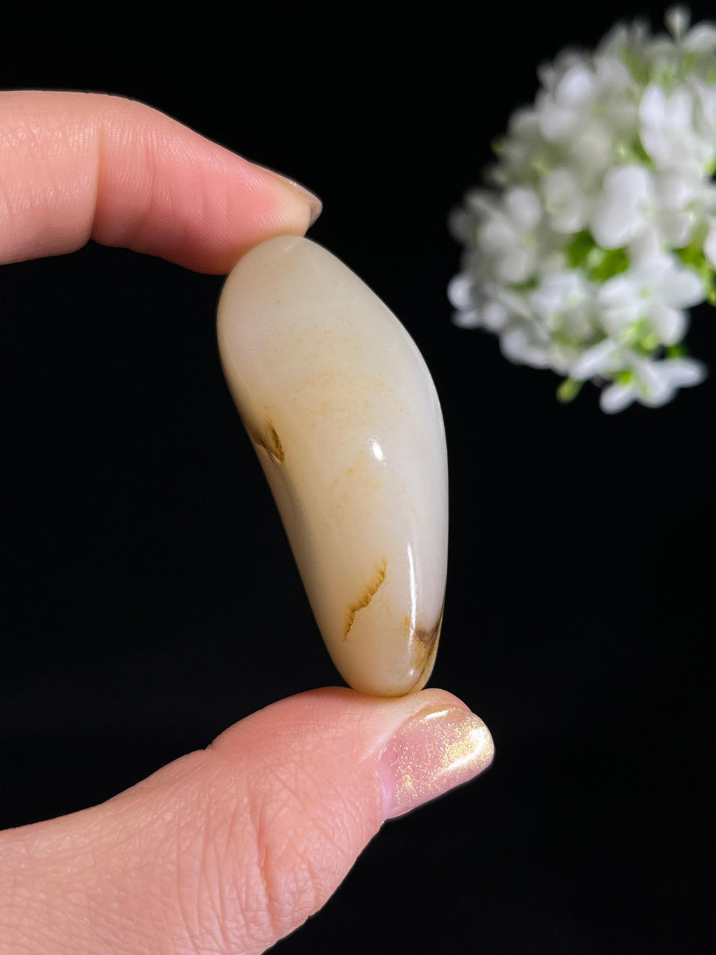 新疆天然和田玉碧玉洒黄皮籽料原石（yc272848）