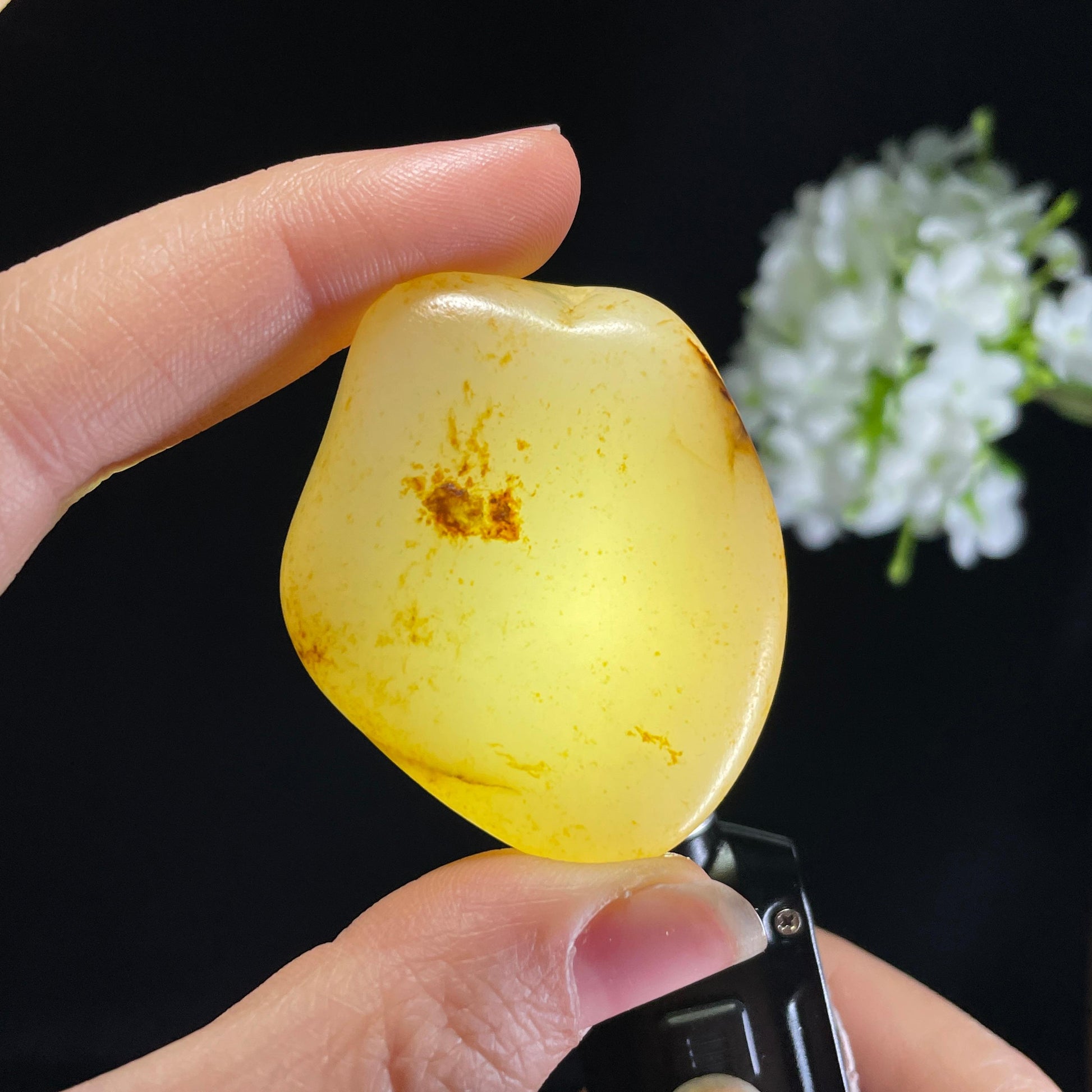 和田玉白玉“金溪映虹”洒金洒红皮籽料（yc420528）