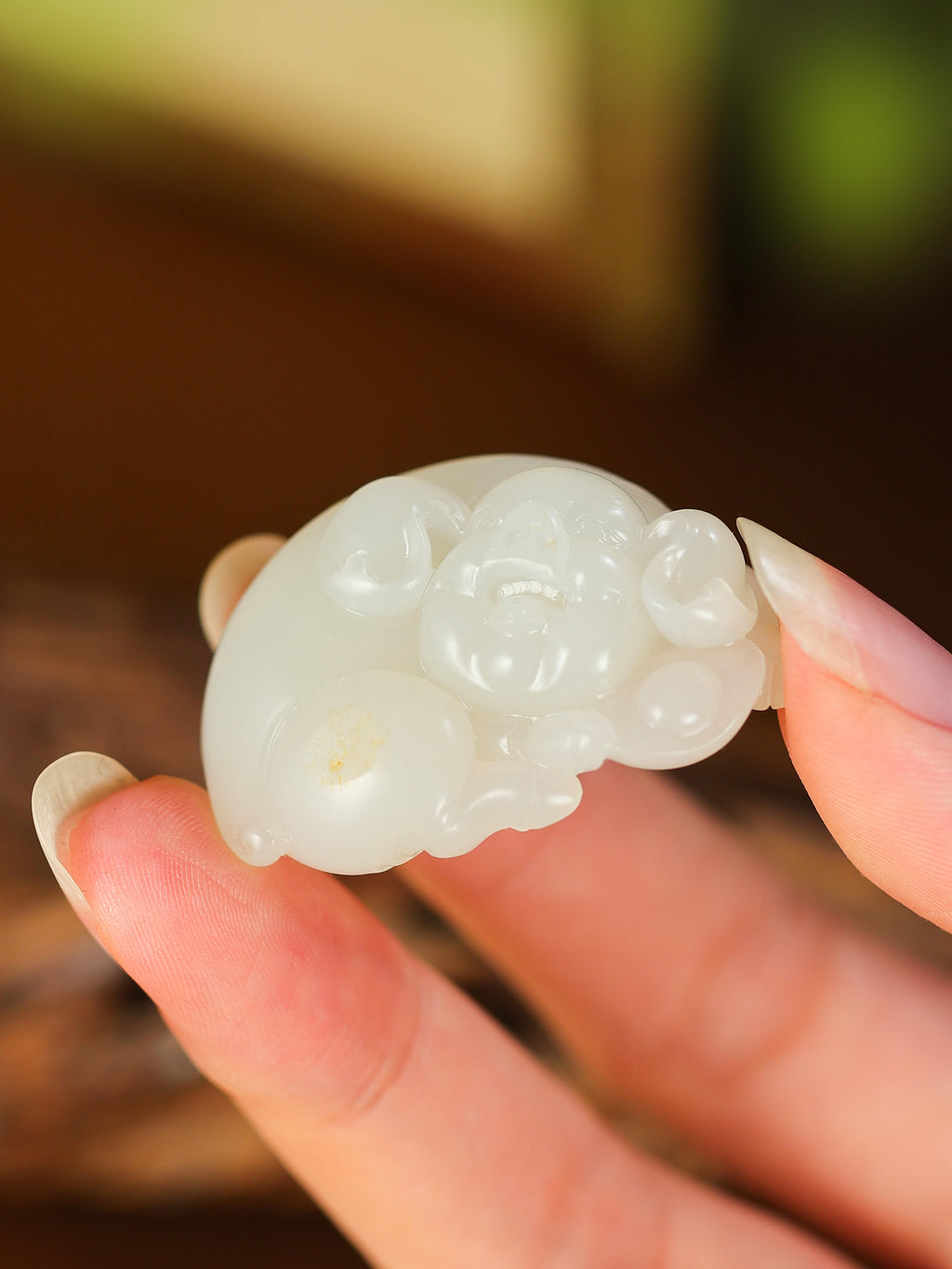 和田玉籽料福猪挂件（yc234000）