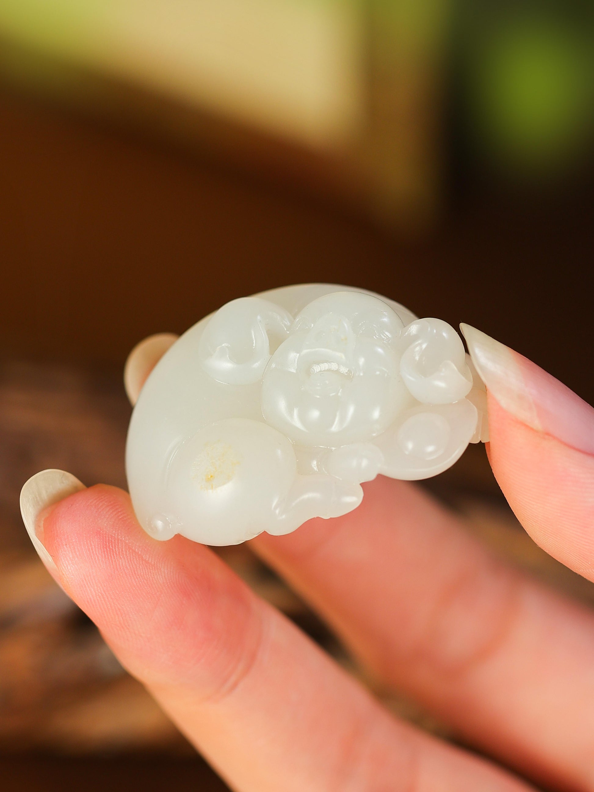 和田玉籽料福猪挂件（yc234000）