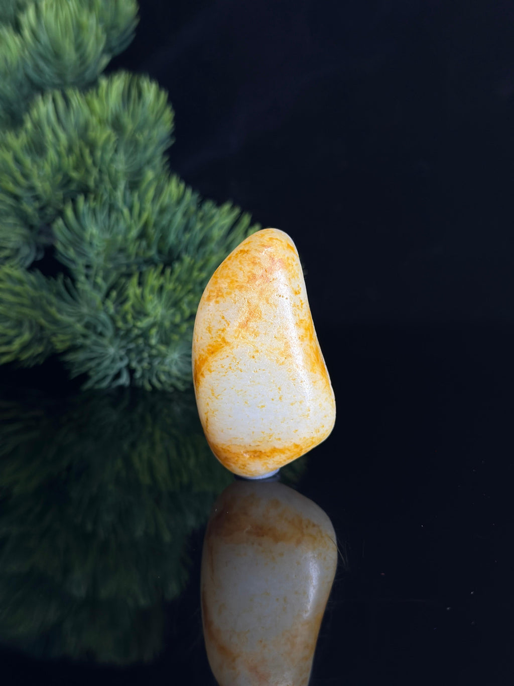 新疆和田玉“碎金敷雪”洒金皮红皮白肉旱籽（yc467893）