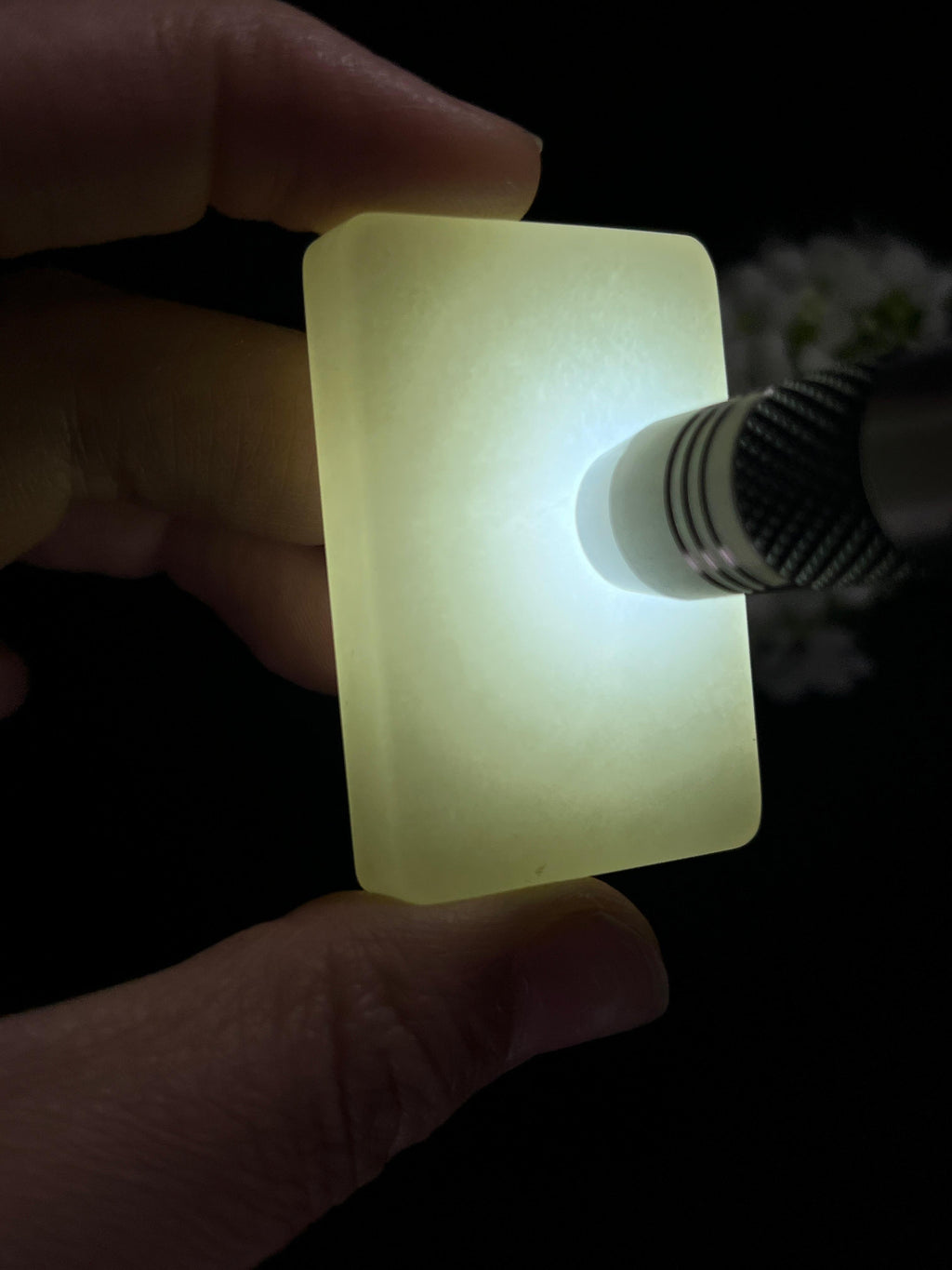 天然和田玉白玉平安无事牌（yc259169）