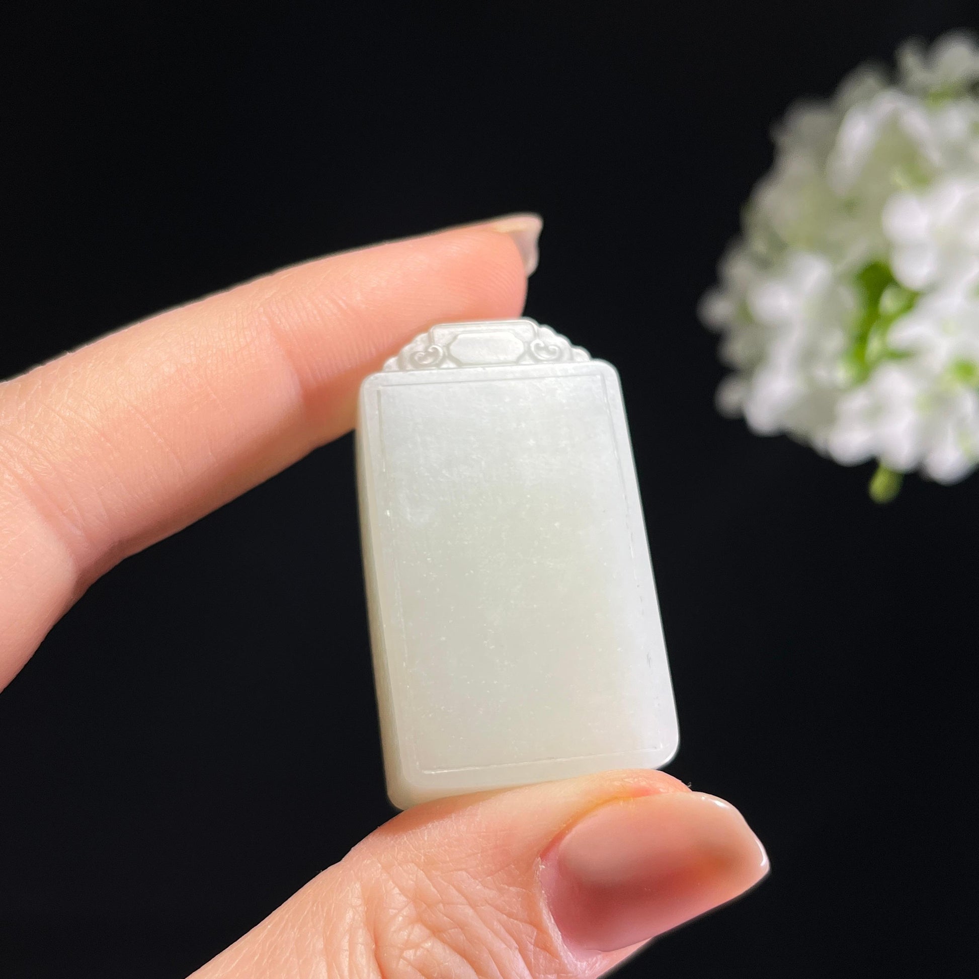 和田玉白玉籽料无事牌（yc372659）