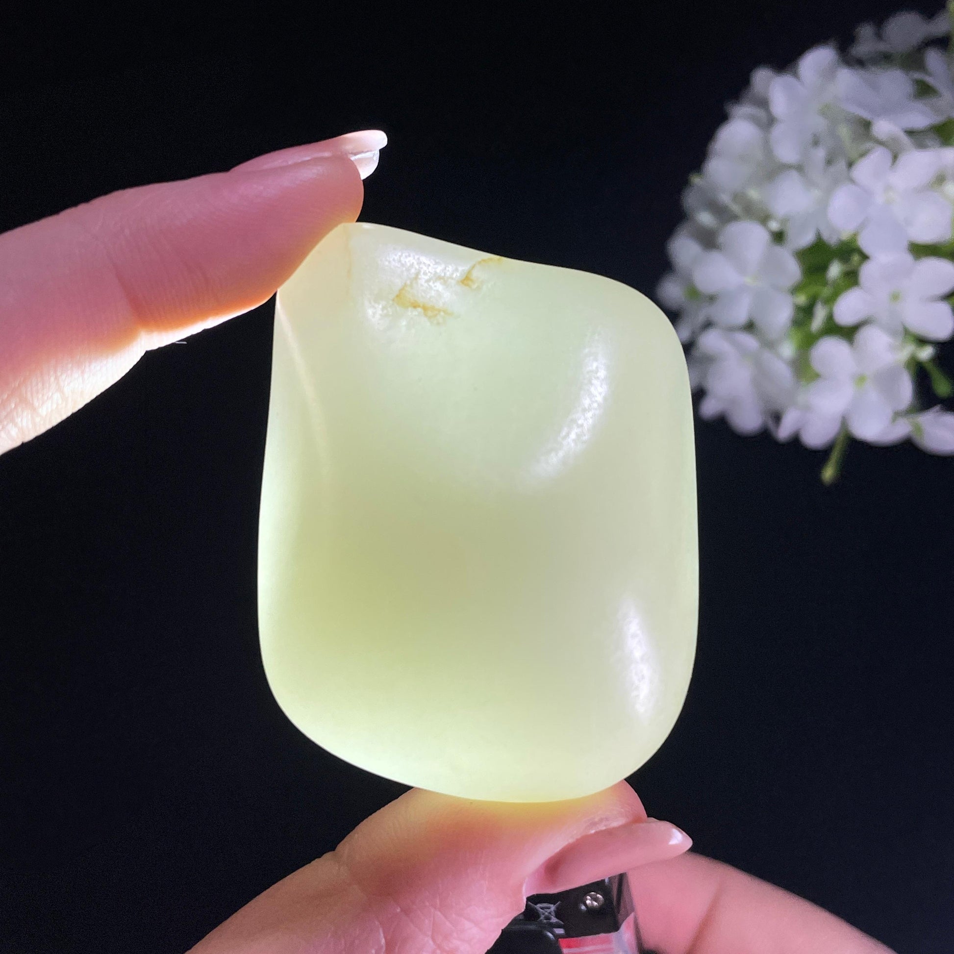 2026.4.9广告流，和田玉白玉“寒玉藏辉”淡洒金皮籽料（yc386281）