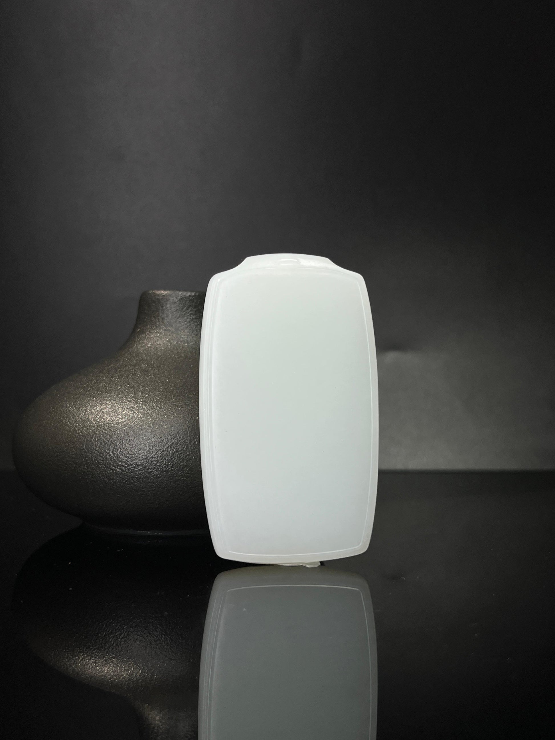 和田玉白玉平安无事牌（yc240925）