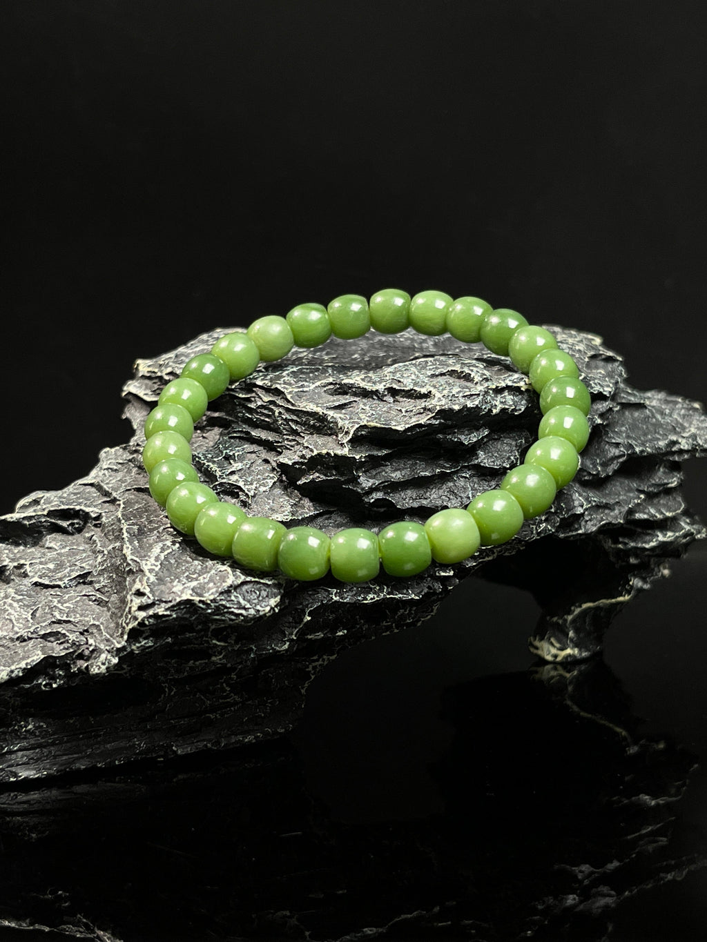 新疆和田玉碧玉手串（yc240707）