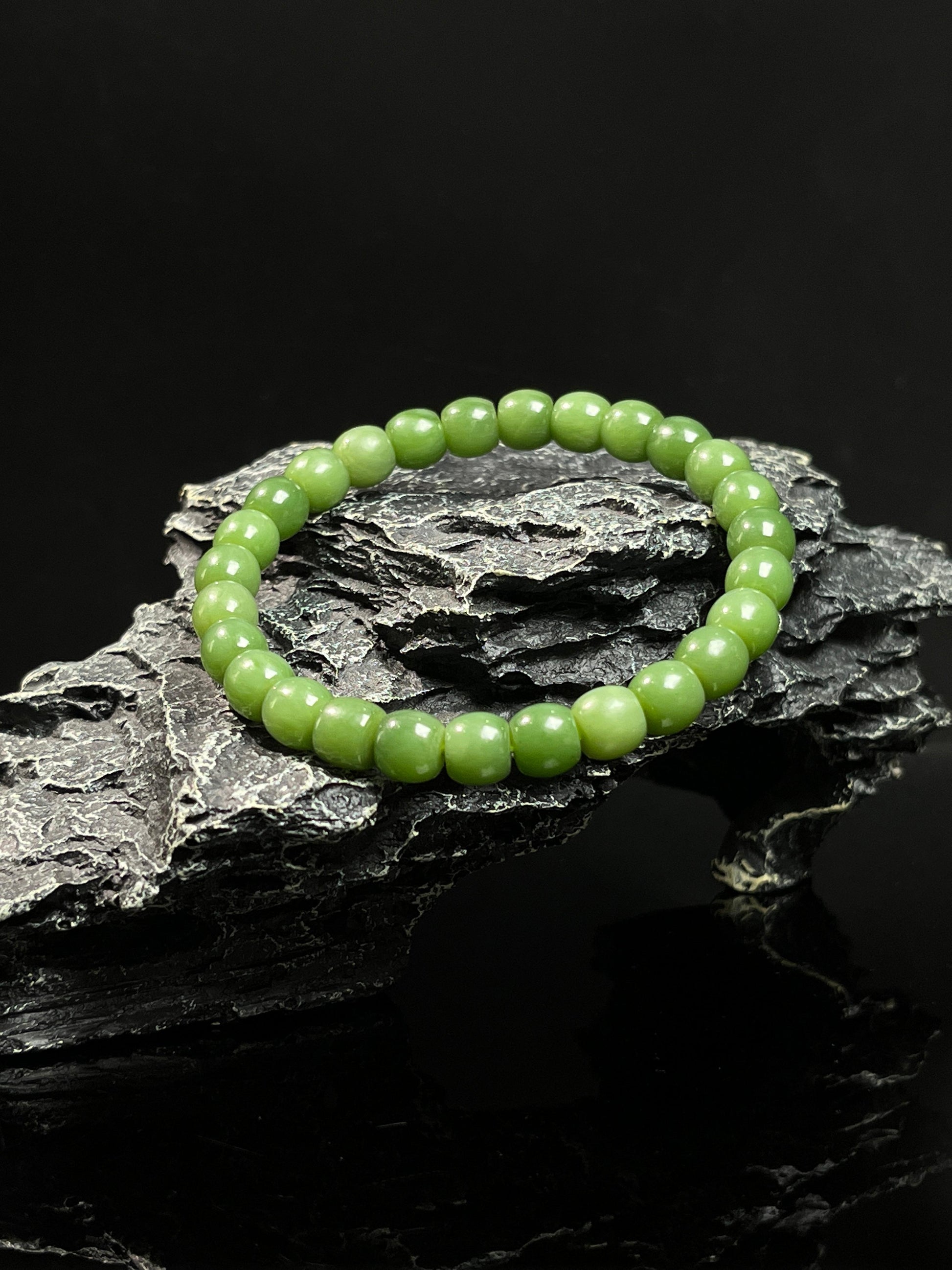 新疆和田玉碧玉手串（yc240707）