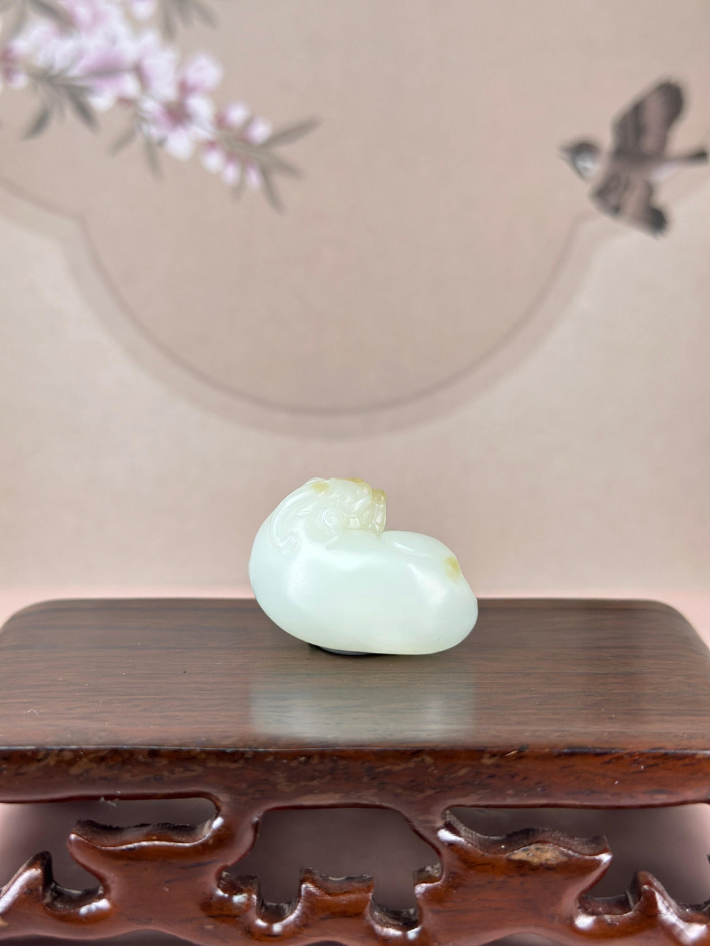 和田玉糖白貔貅挂件（yc775460）