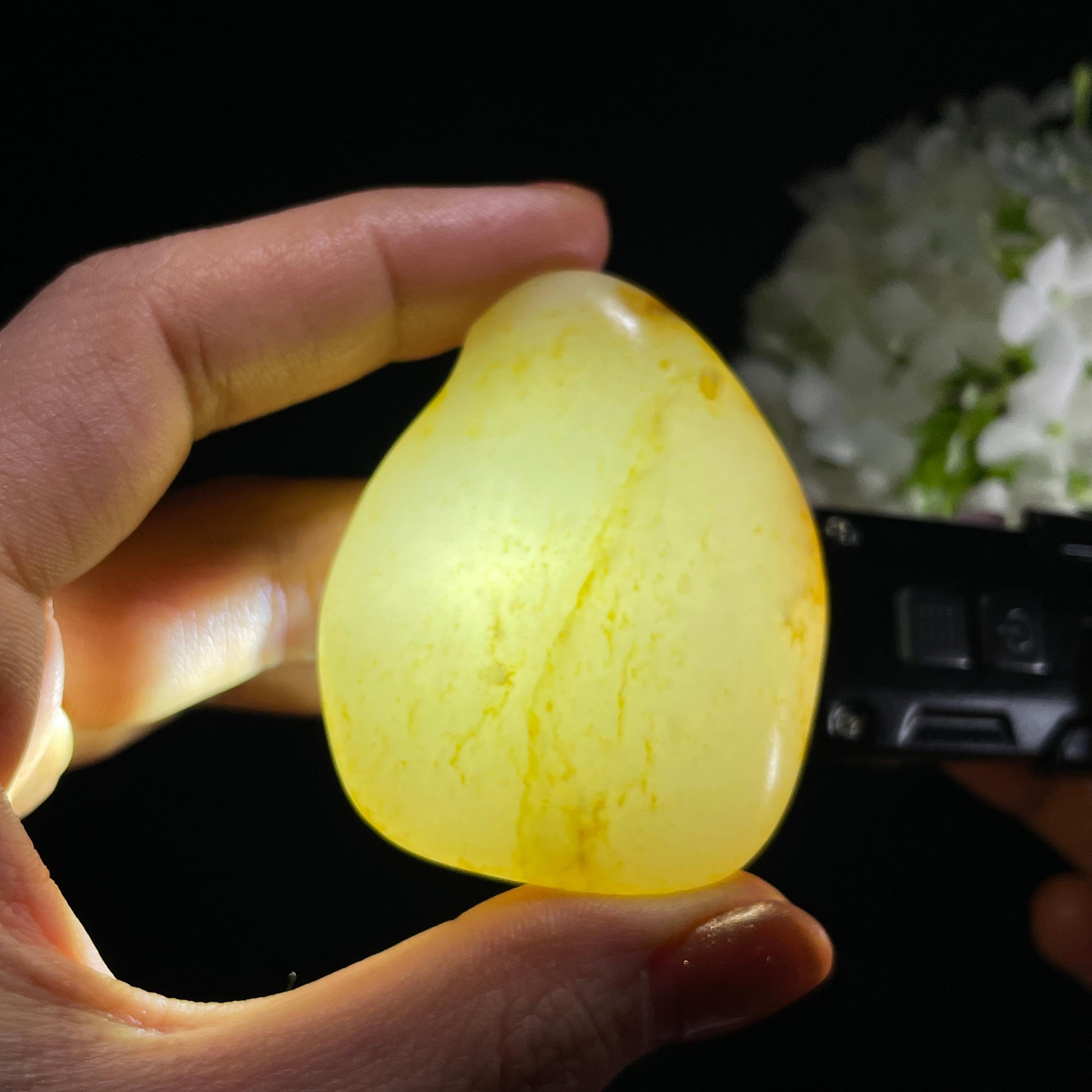 和田玉白玉“金纹萦月”洒金皮籽料（yc392667）