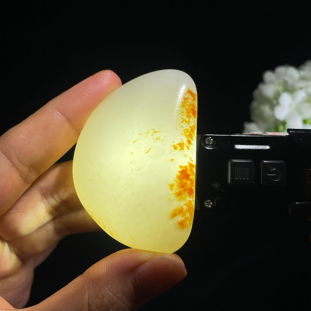 和田玉“玉澜生金”羊脂白玉洒金皮籽料（yc422406）