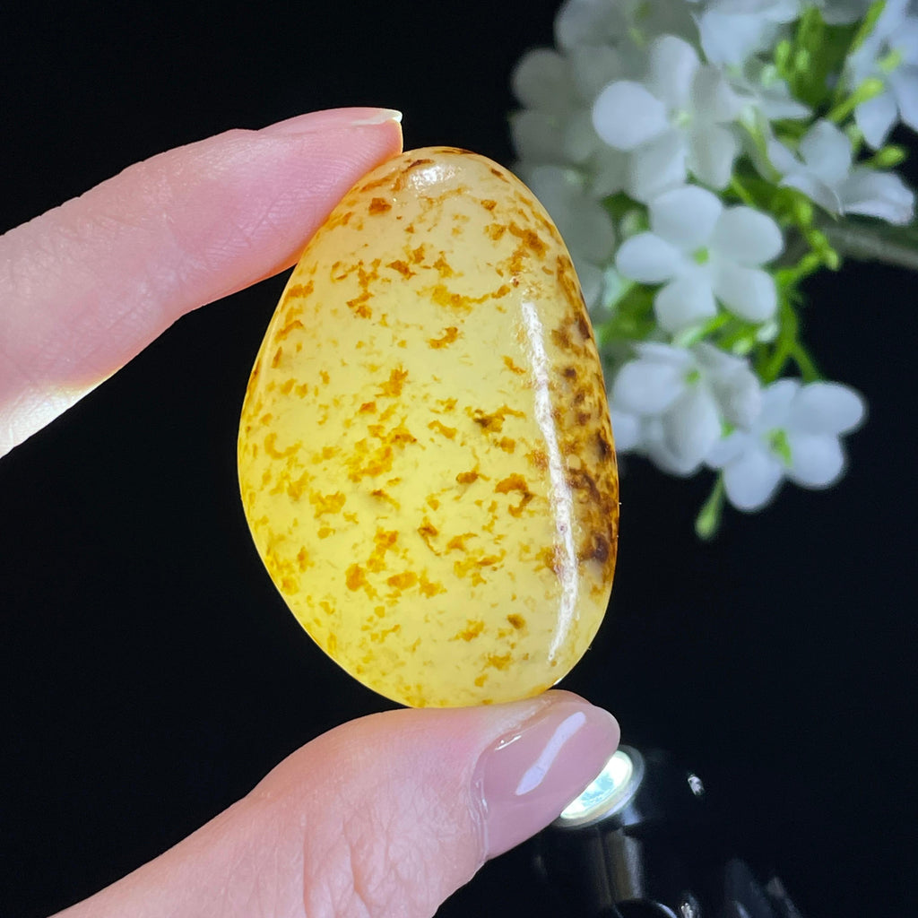 和田玉高青白“星河碎玉”洒金洒红皮籽料（yc327211）