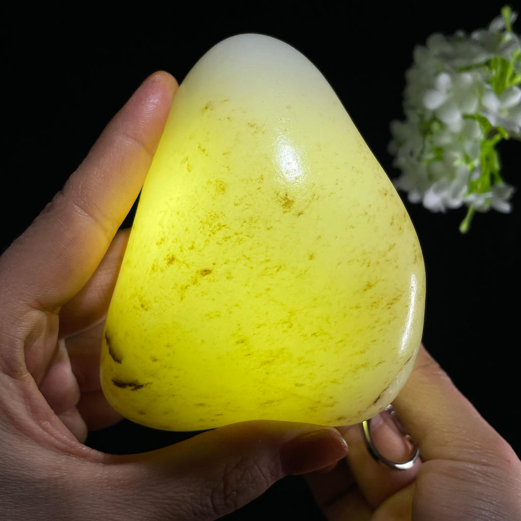 和田玉白玉“银滩碎影”洒金皮籽料（yc387535）