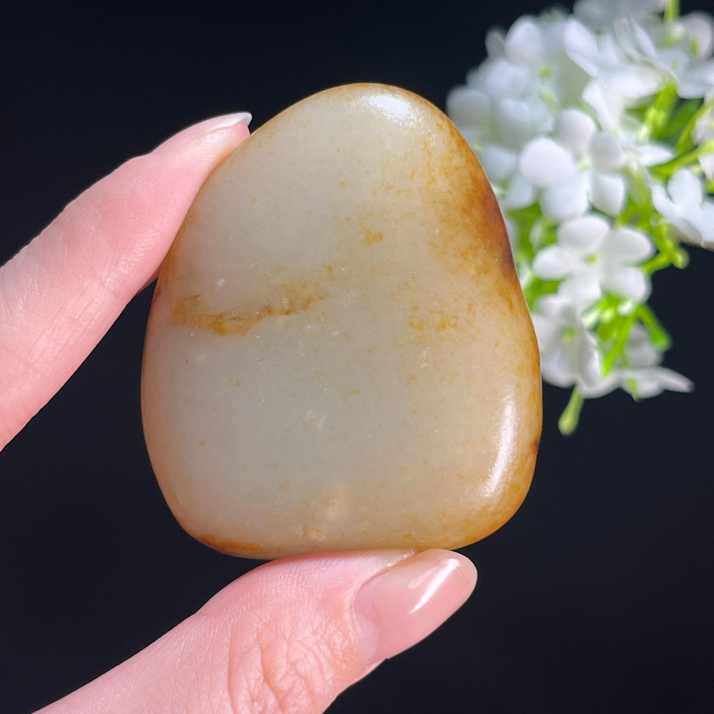 和田玉白玉“烟霞锁汀”黄皮洒金皮籽料（yc332623）