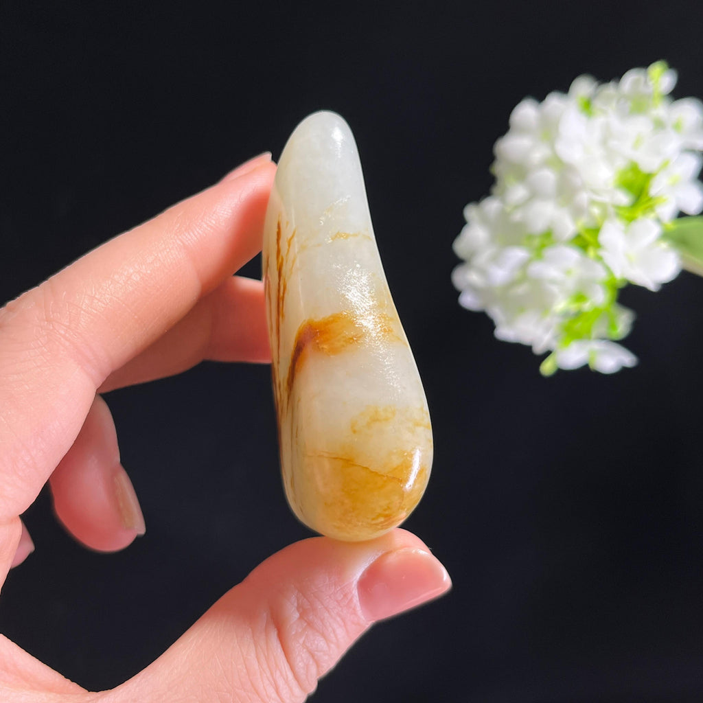 新疆天然和田玉“秋峦卧玉”洒金皮籽料原石（yc281501）